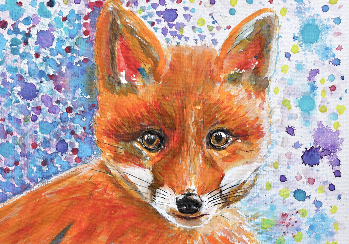 Whimsical Fox Cub - Posterbox