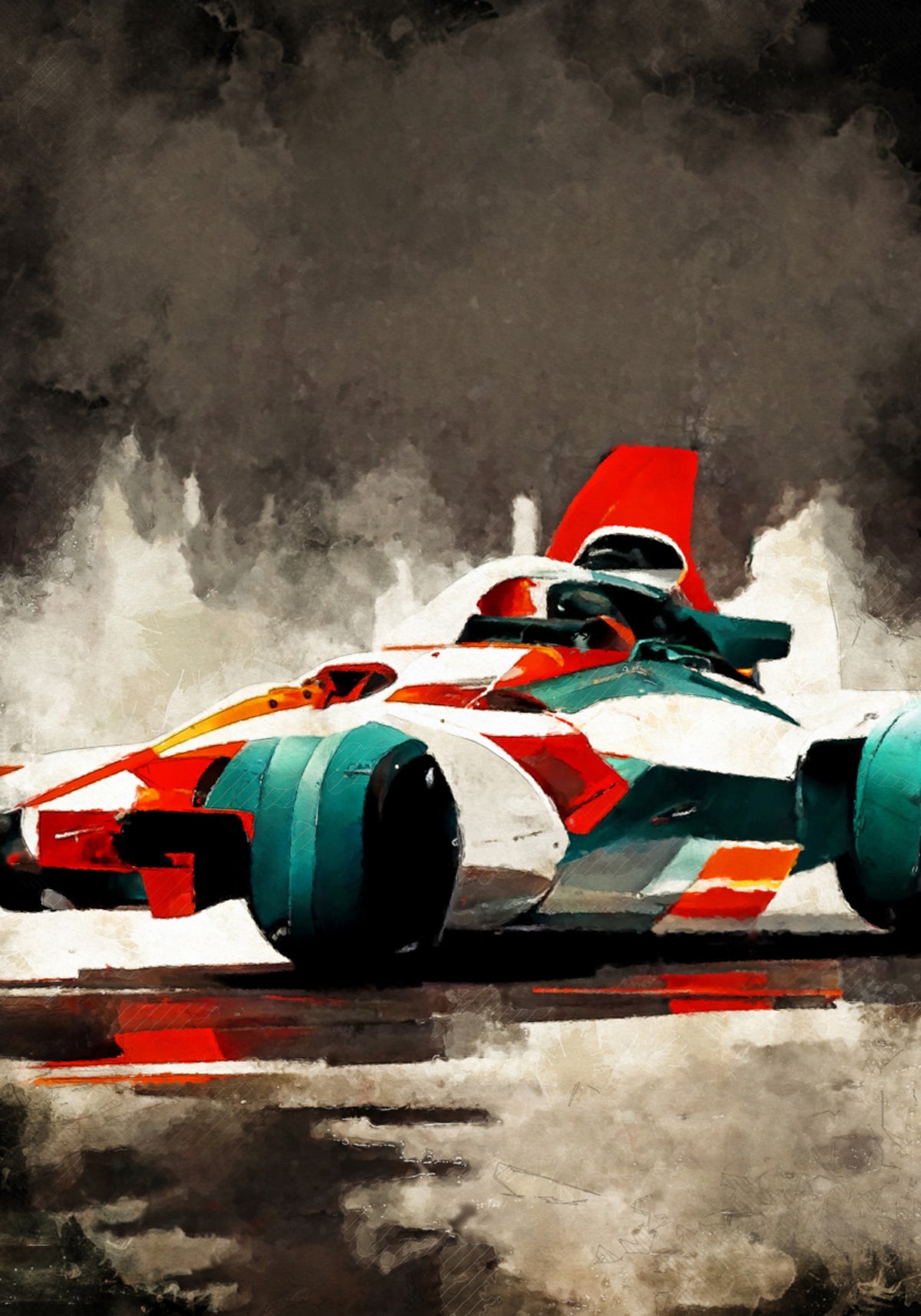 Ação vibrante de carros de corrida