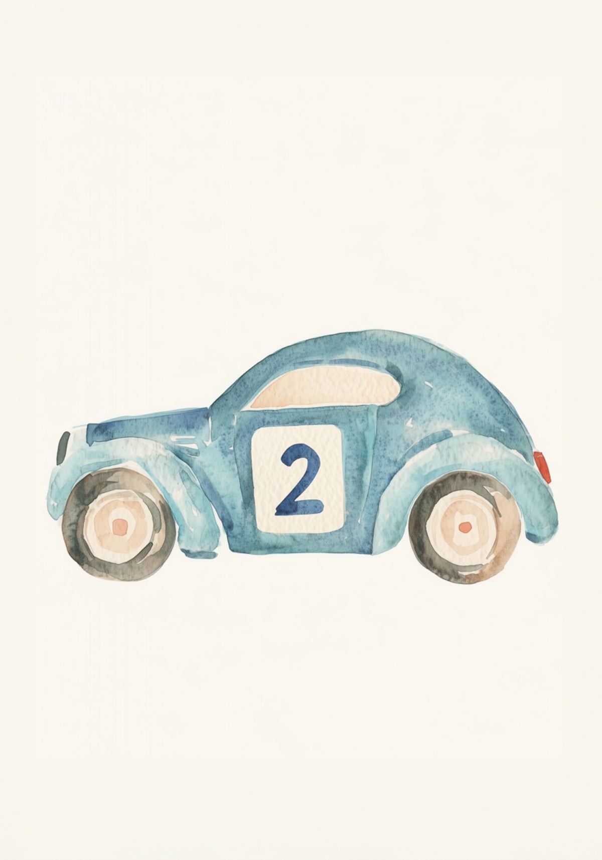 Carro de corrida azul fofo