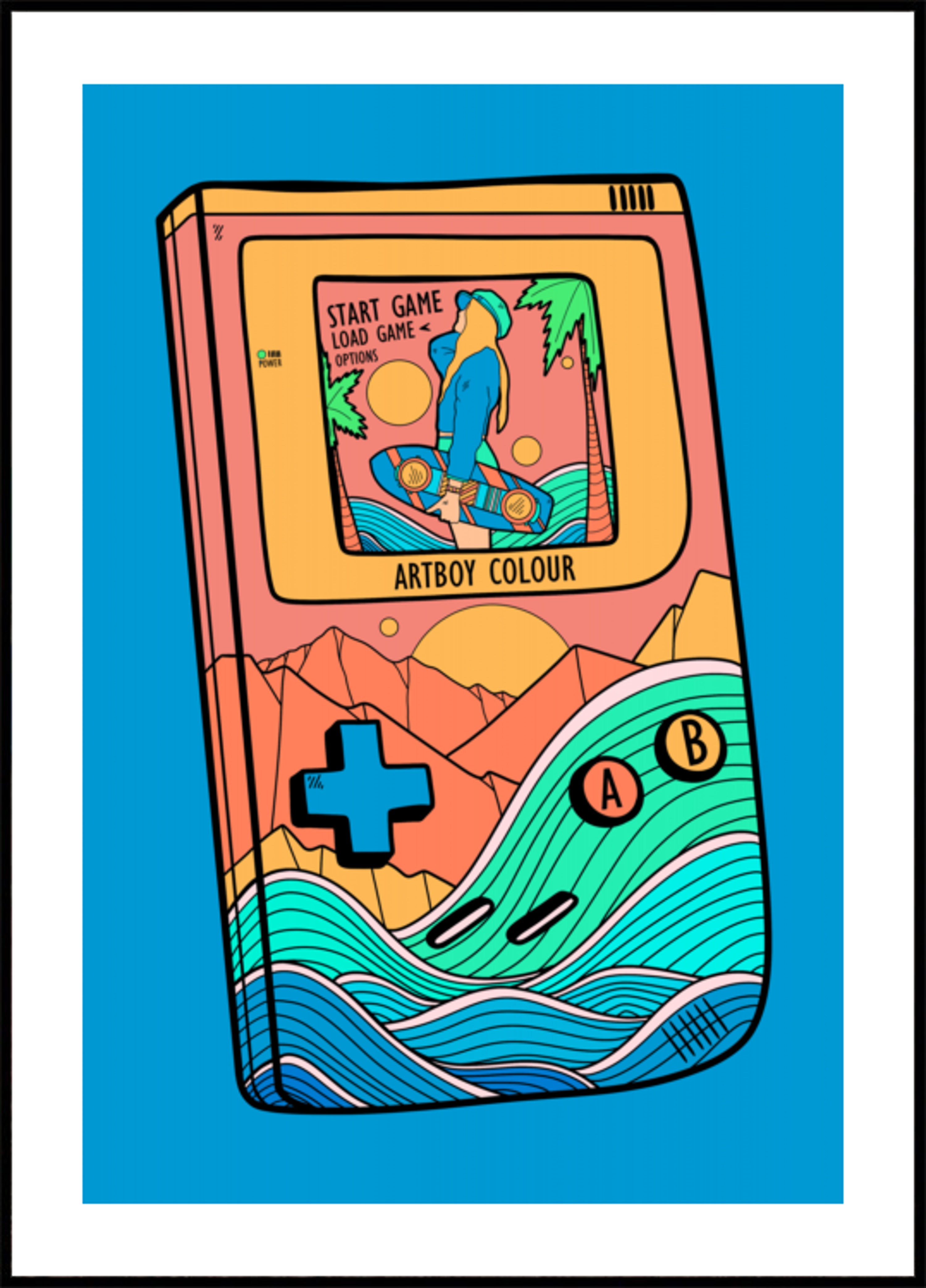 Surf de verão para jogos retrô