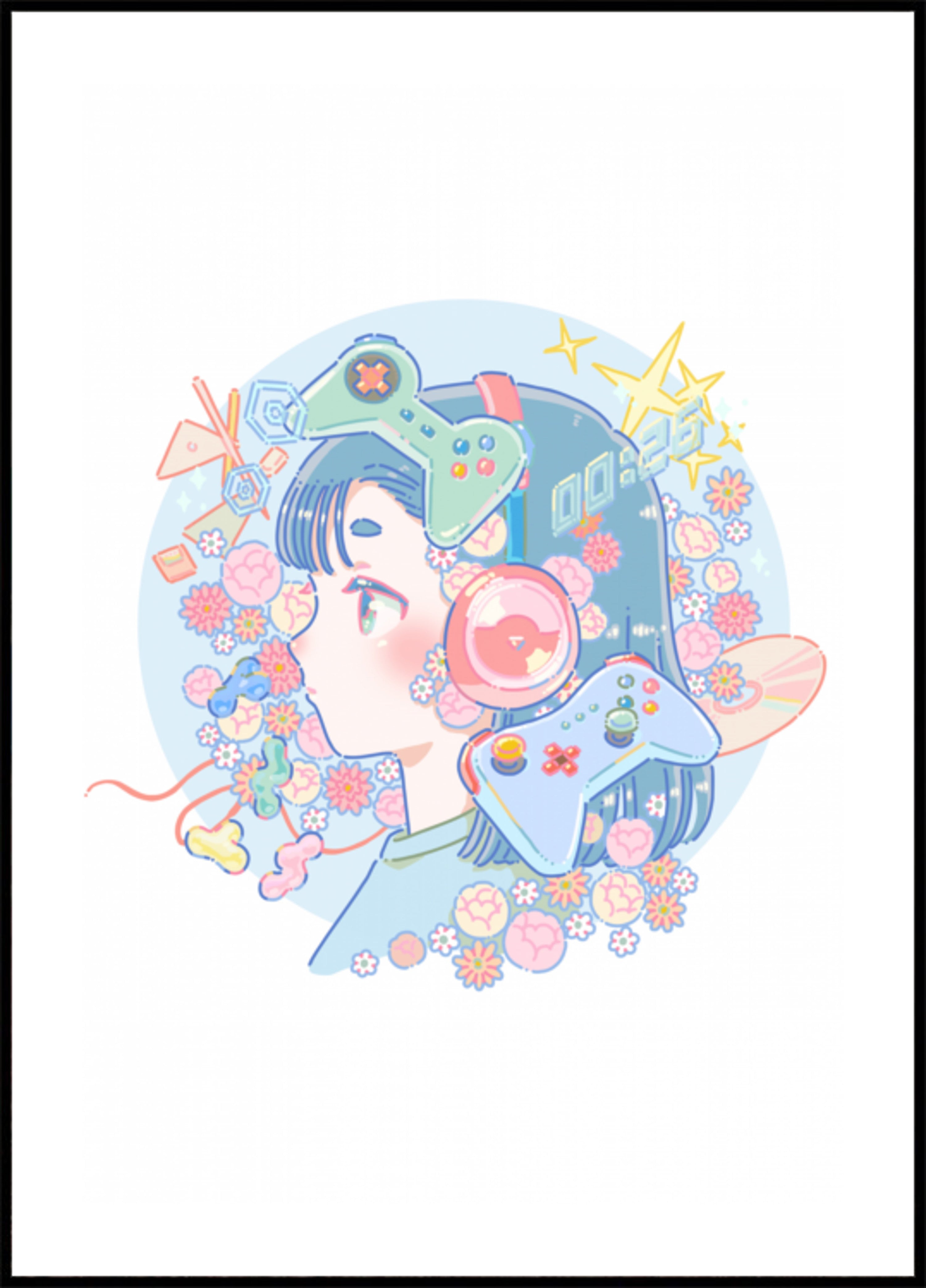 Garota Gamer Pastel Sonhadora
