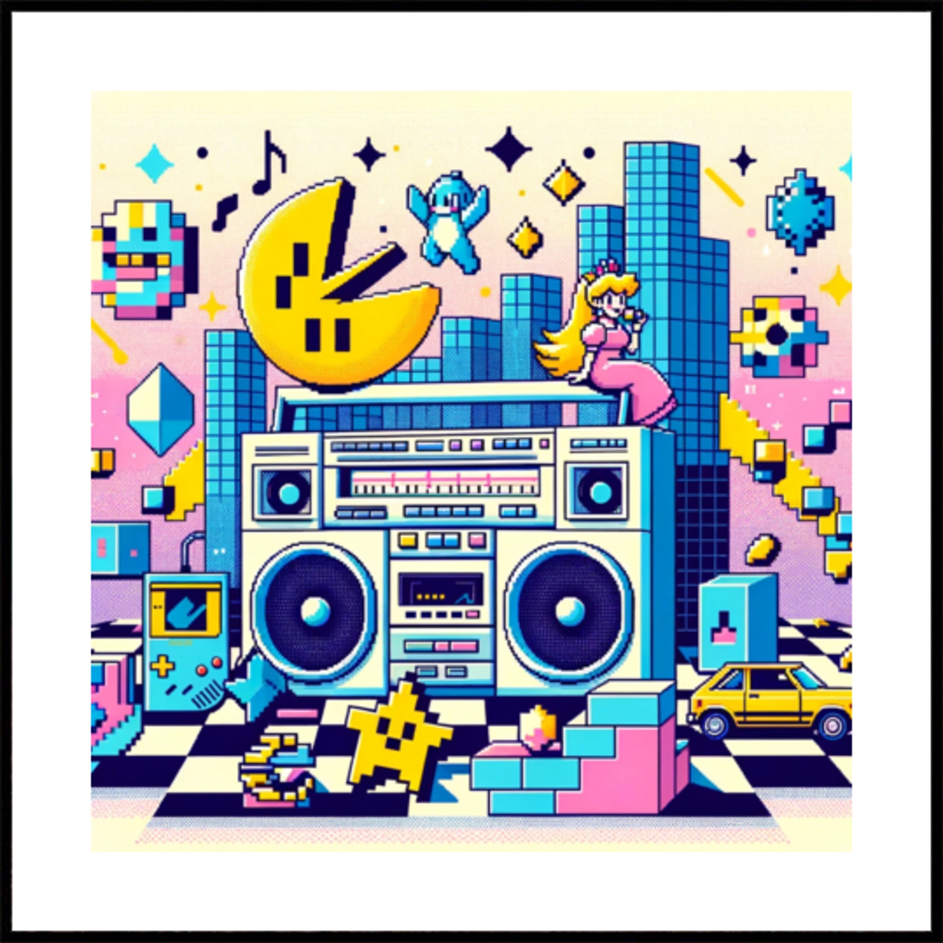 Festa retrô de pixels