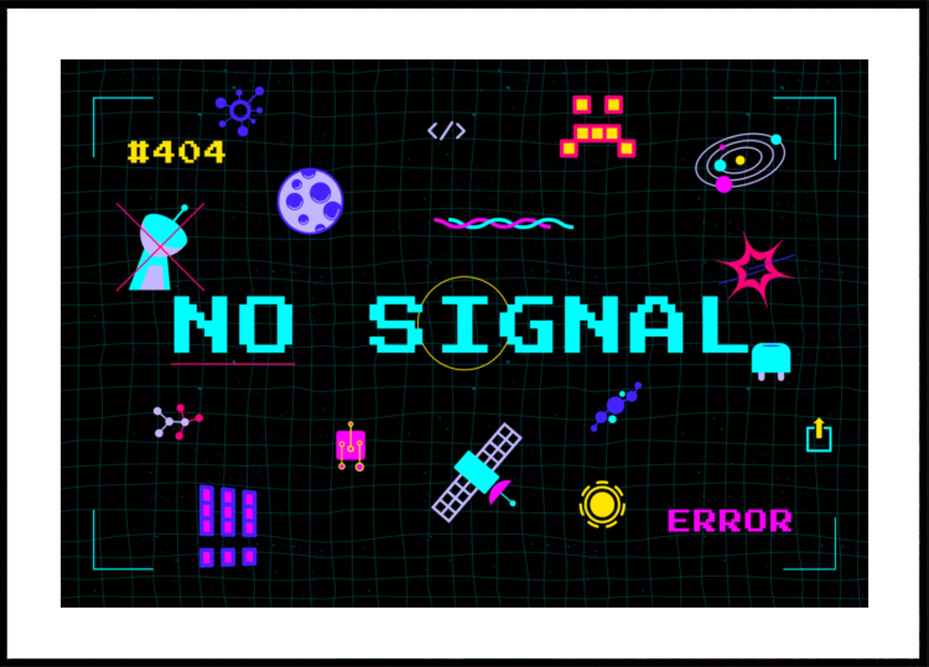 Pixel retrô sem sinal