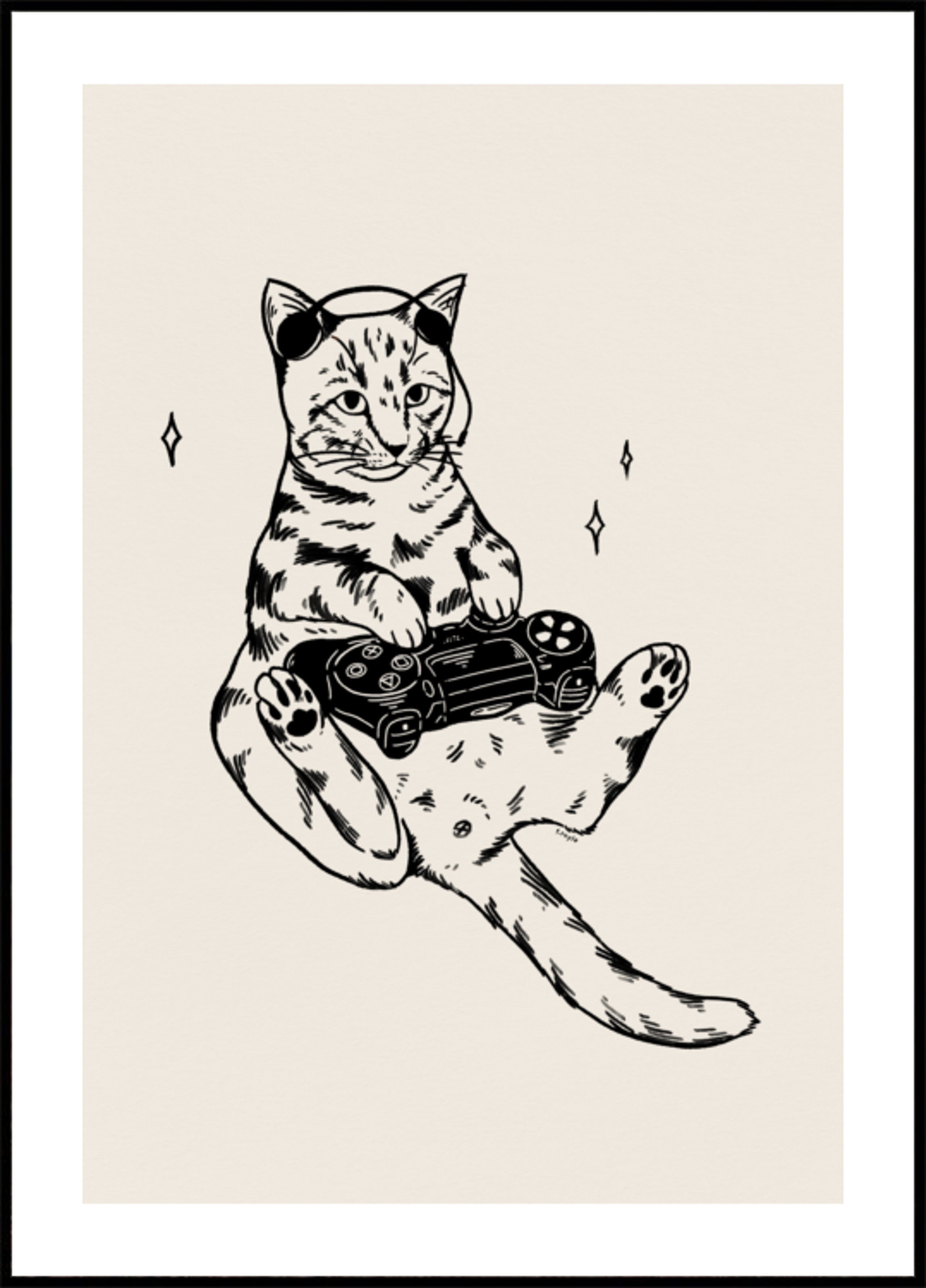 Gato gamer tranquilo