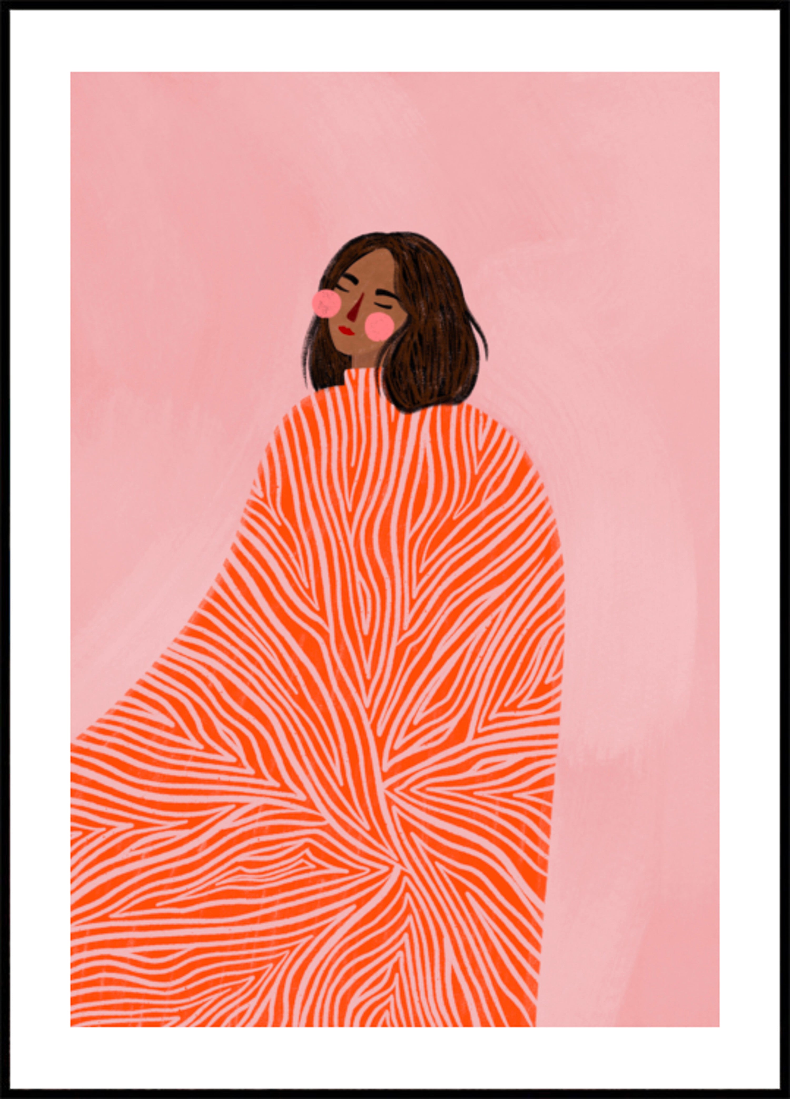 Retrato rosa sonhador