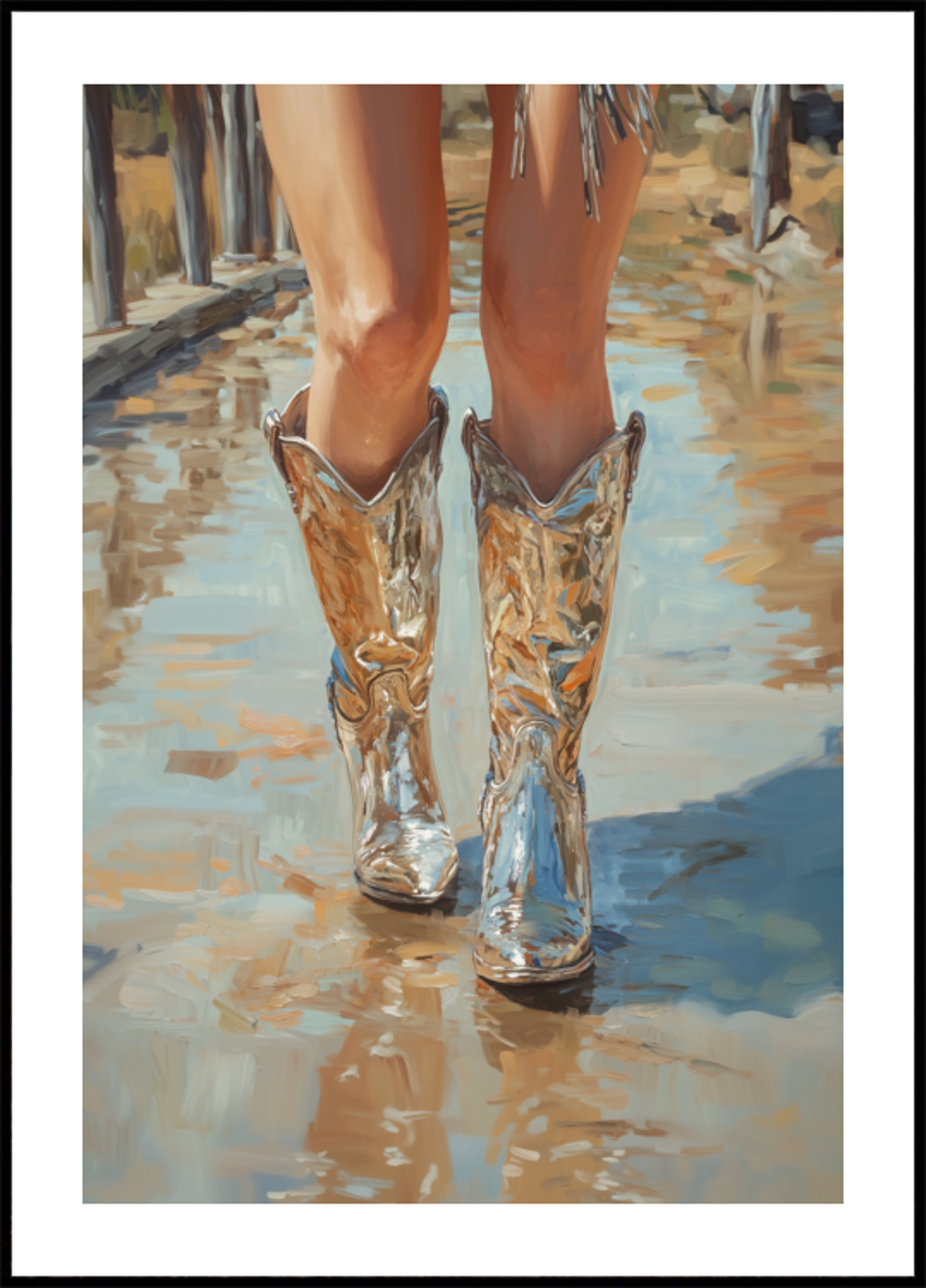 Botas de cowboy reflexivas