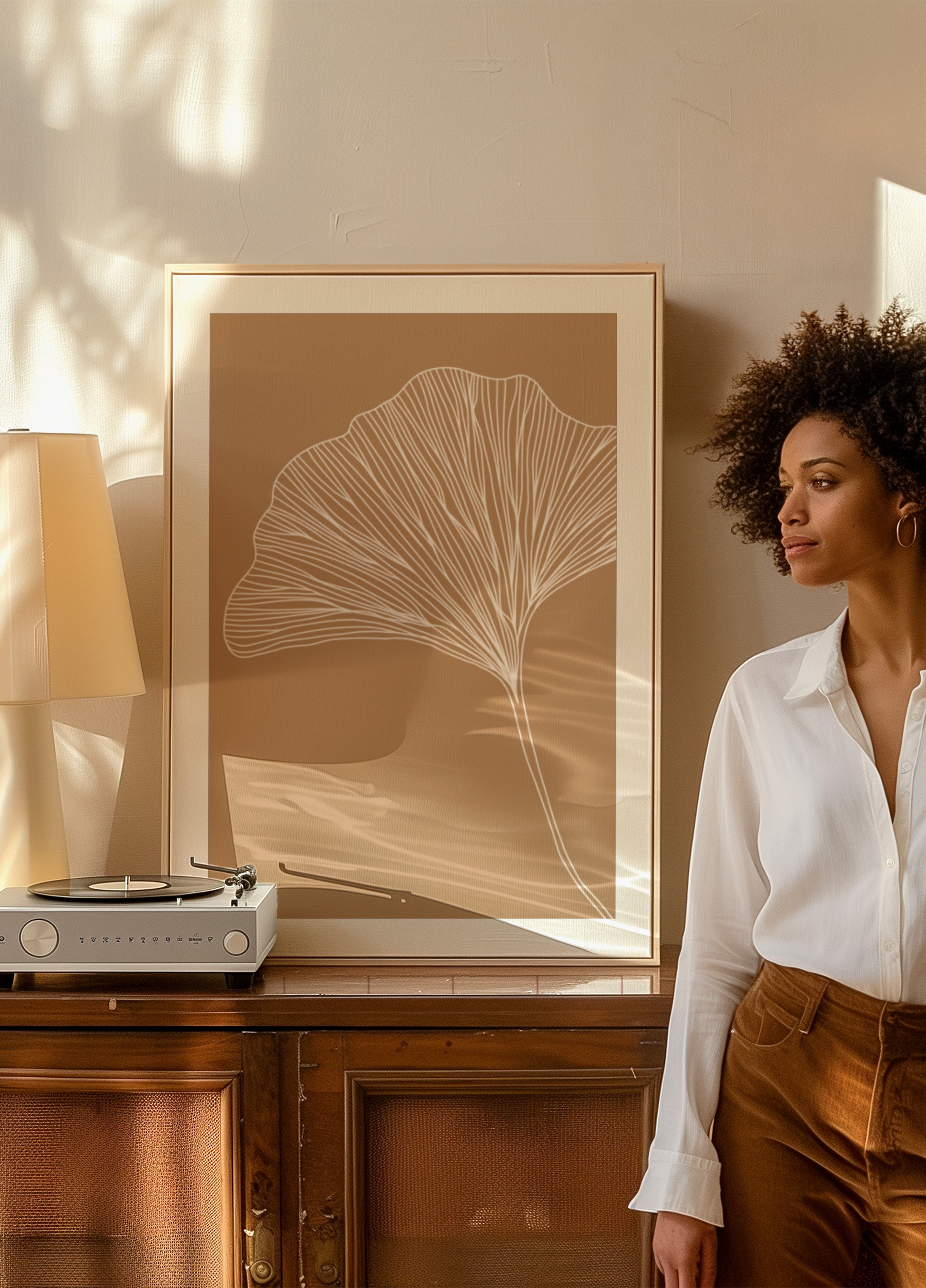 Folha Elegante de Ginkgo