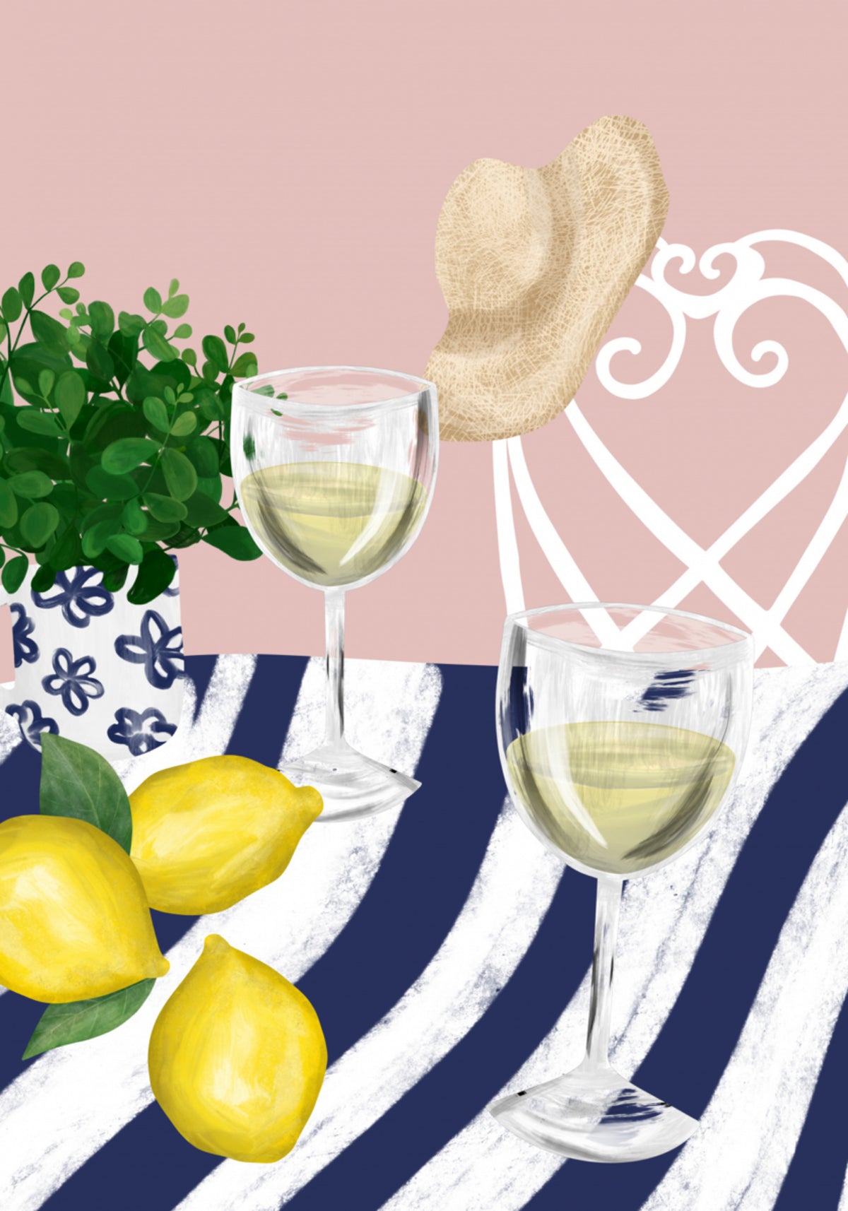 Bebidas e limões de verão
