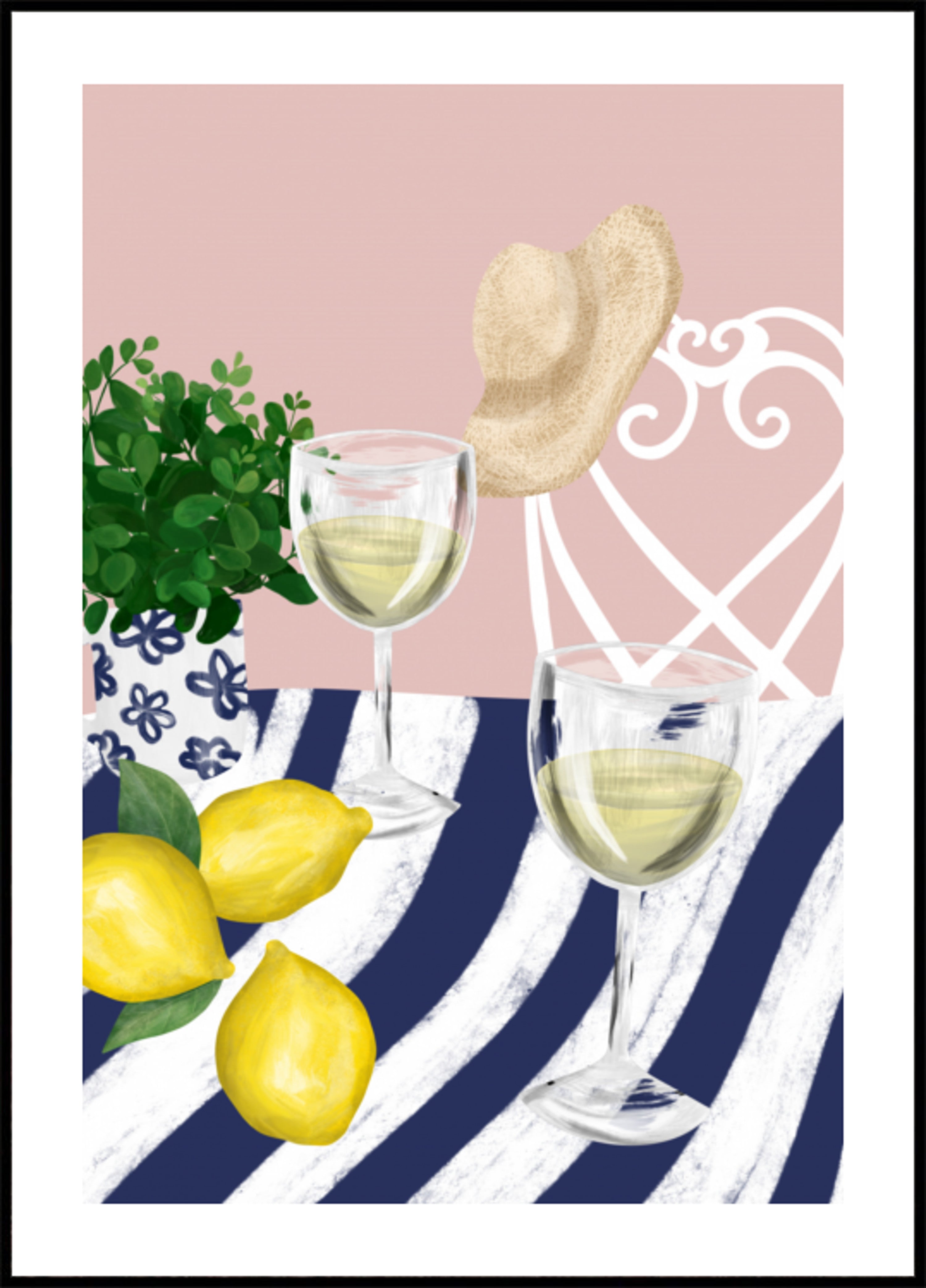 Bebidas e limões de verão
