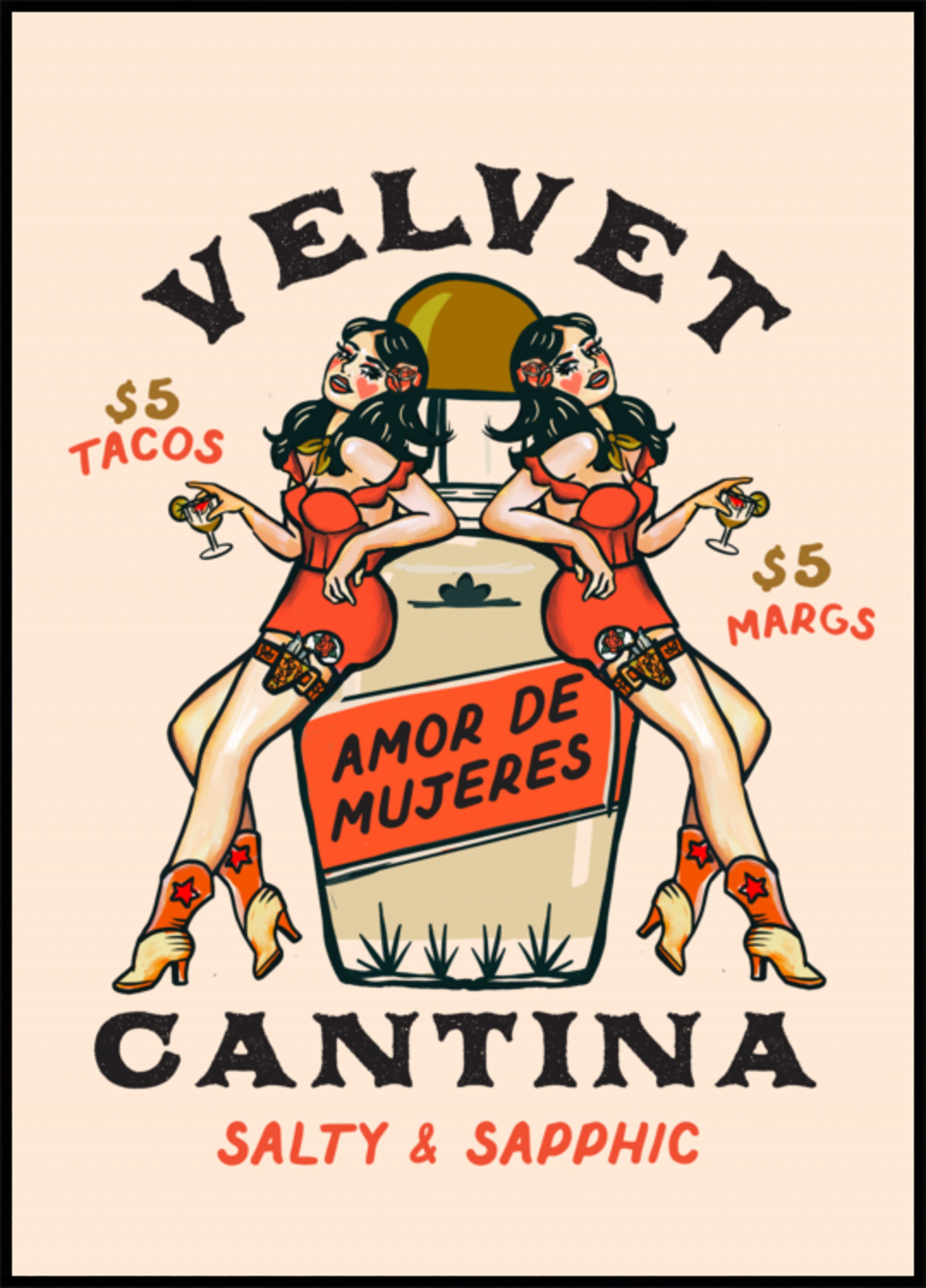 Velvet Cantina comida mexicana, tacos e bar de margarita