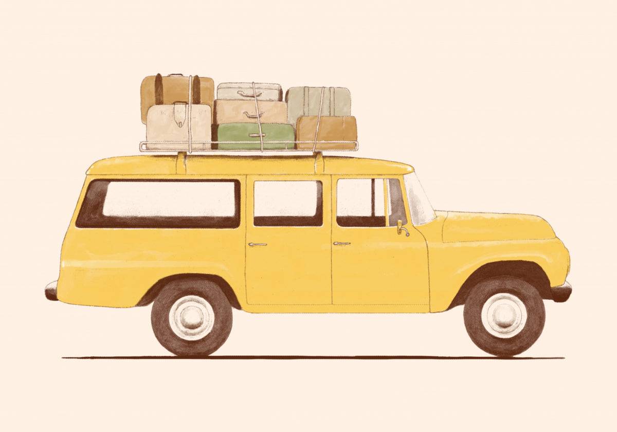 Carro antigo em viagem