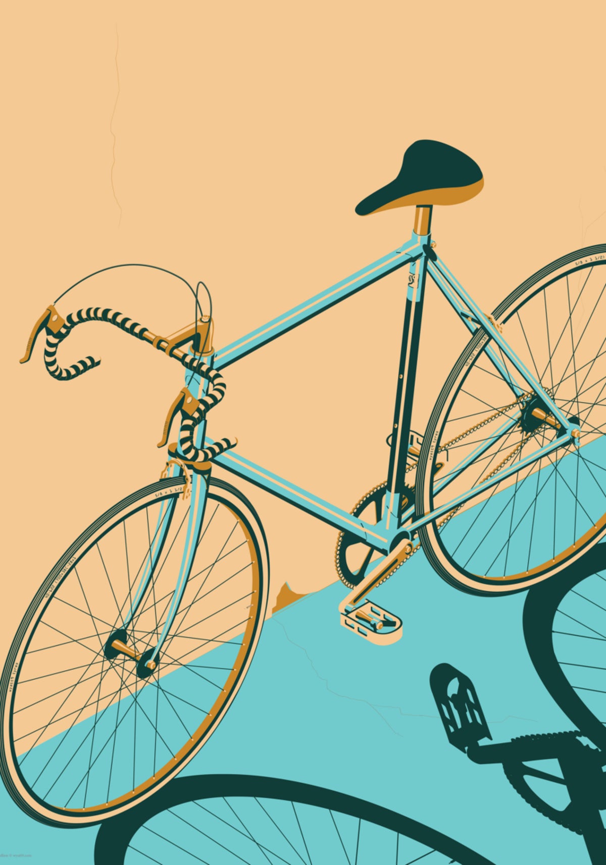 Bicicleta de corrida retrô