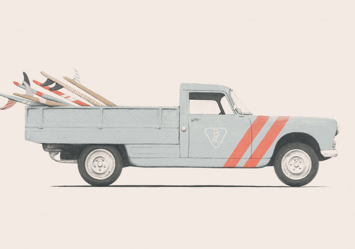 Caminhão de surf vintage