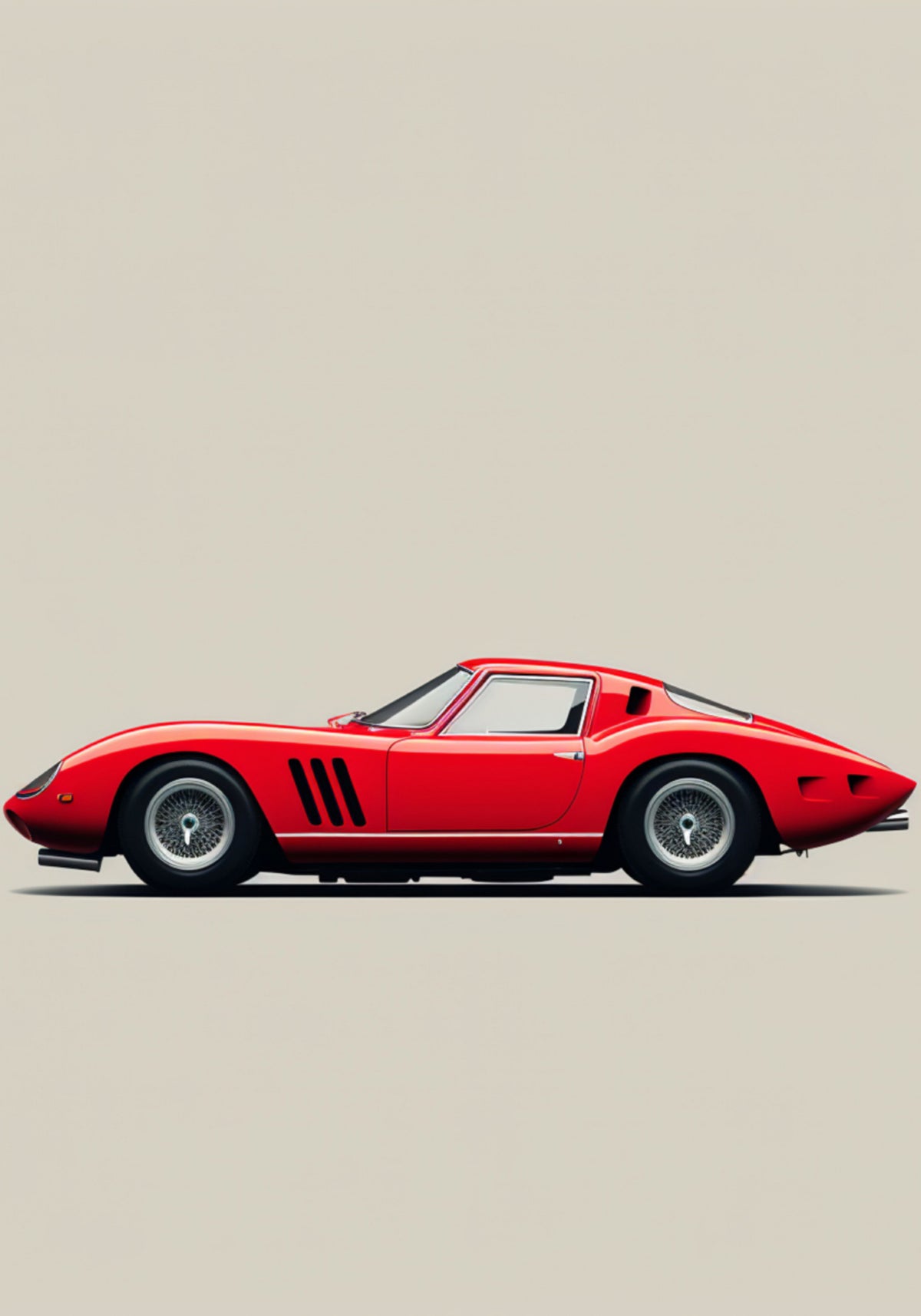 Elegante carro esportivo vermelho