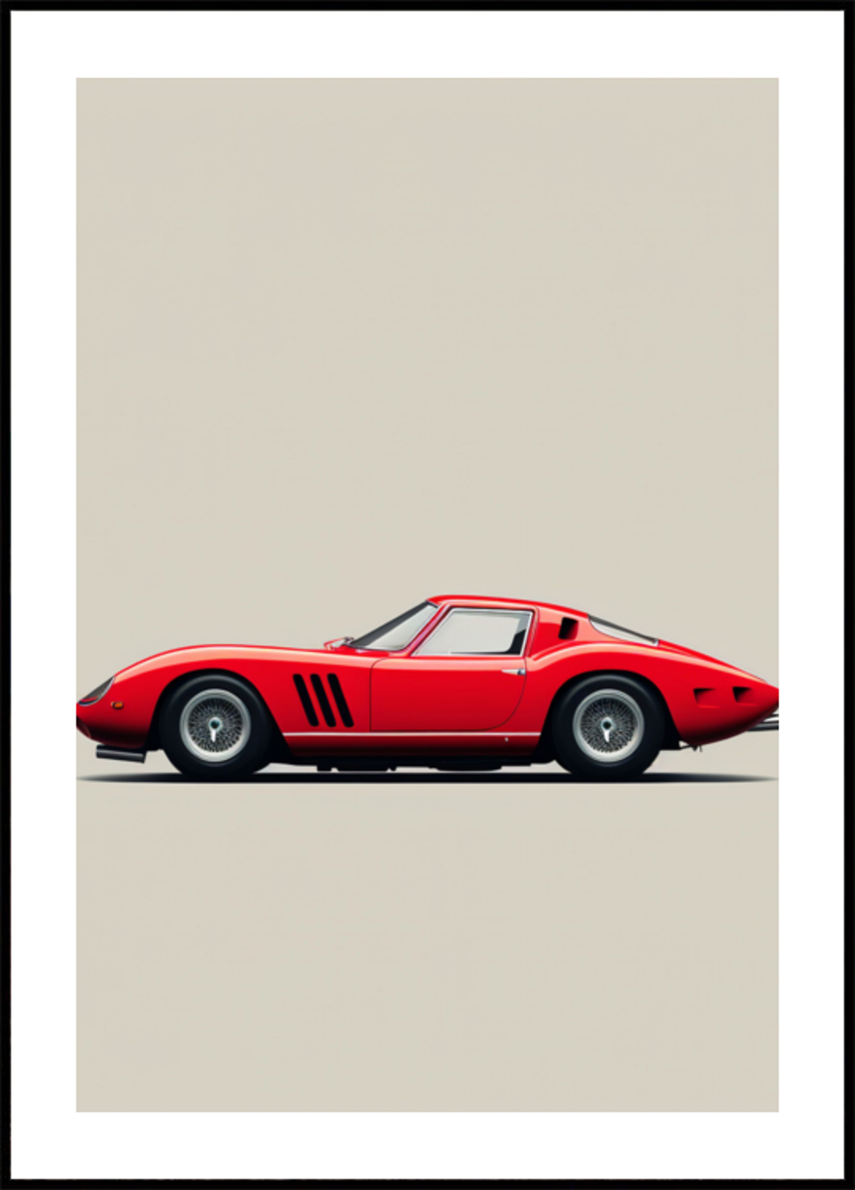Elegante carro esportivo vermelho