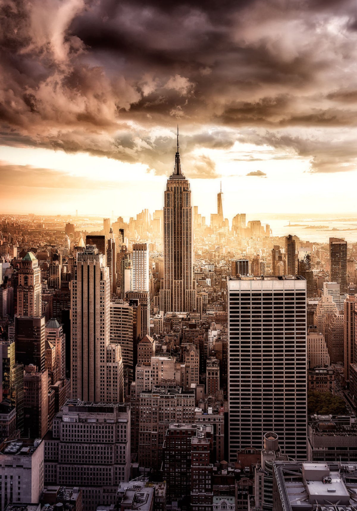 Horizonte dramático da cidade de Nova York