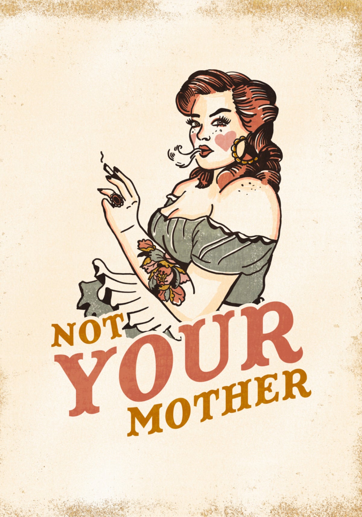 Não é sua mãe Rockabilly Pinup com atitude atrevida