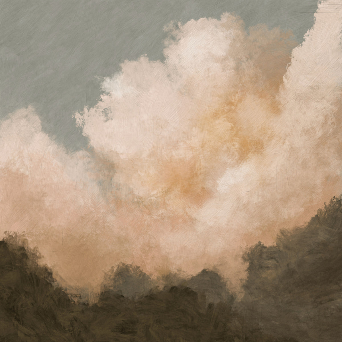 Nuvens de montanha serenas