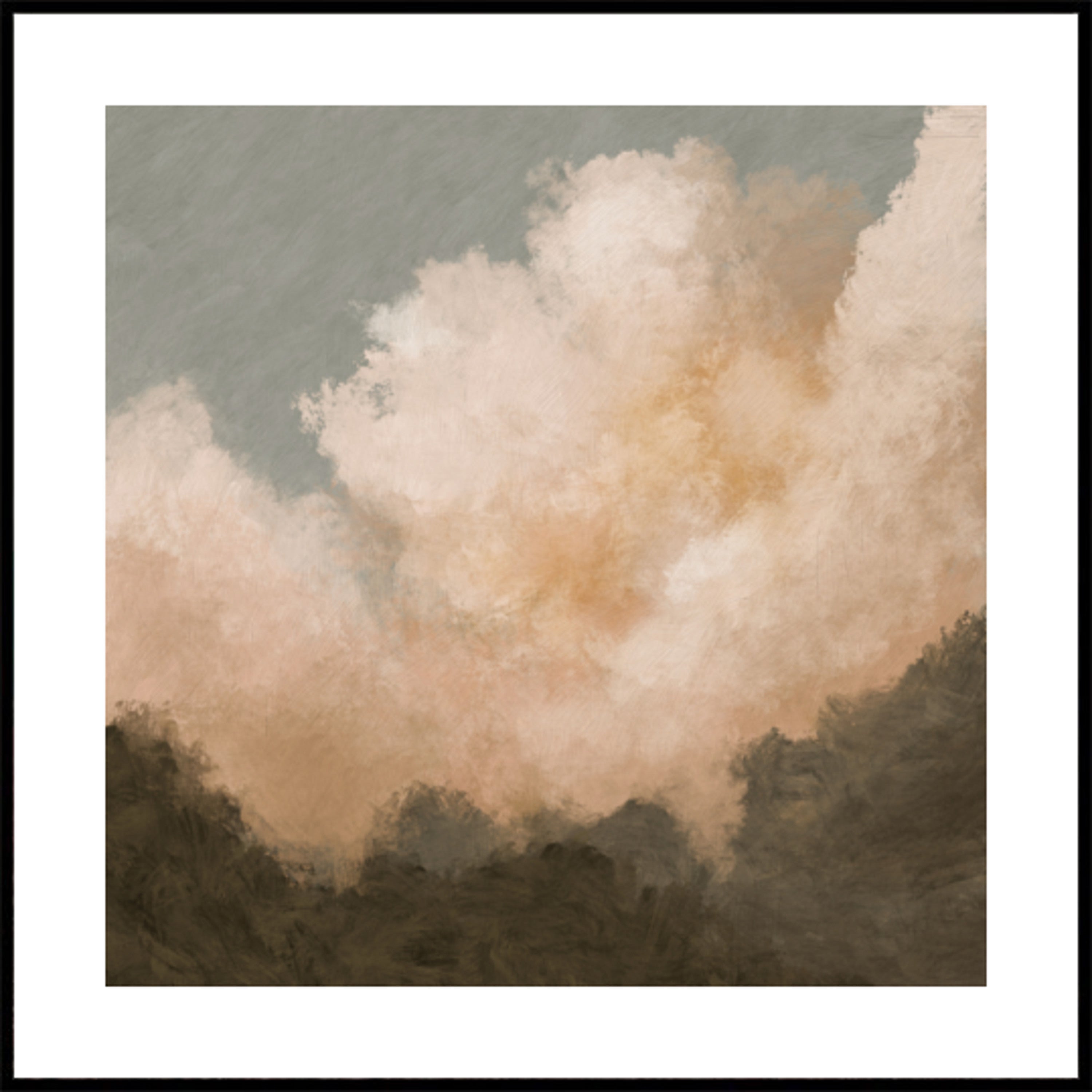 Nuvens de montanha serenas