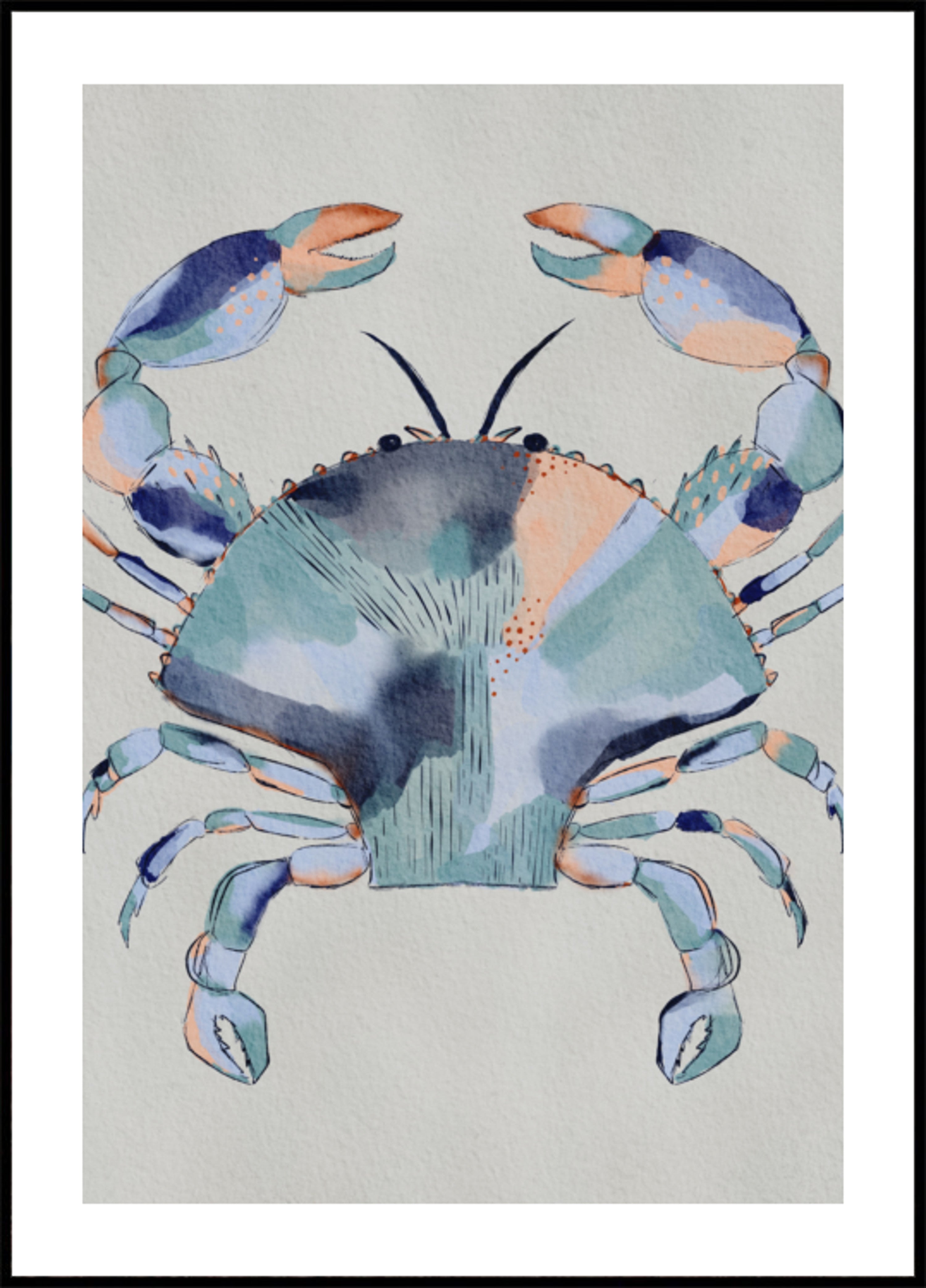 Pintura Costeira de Caranguejo Azul