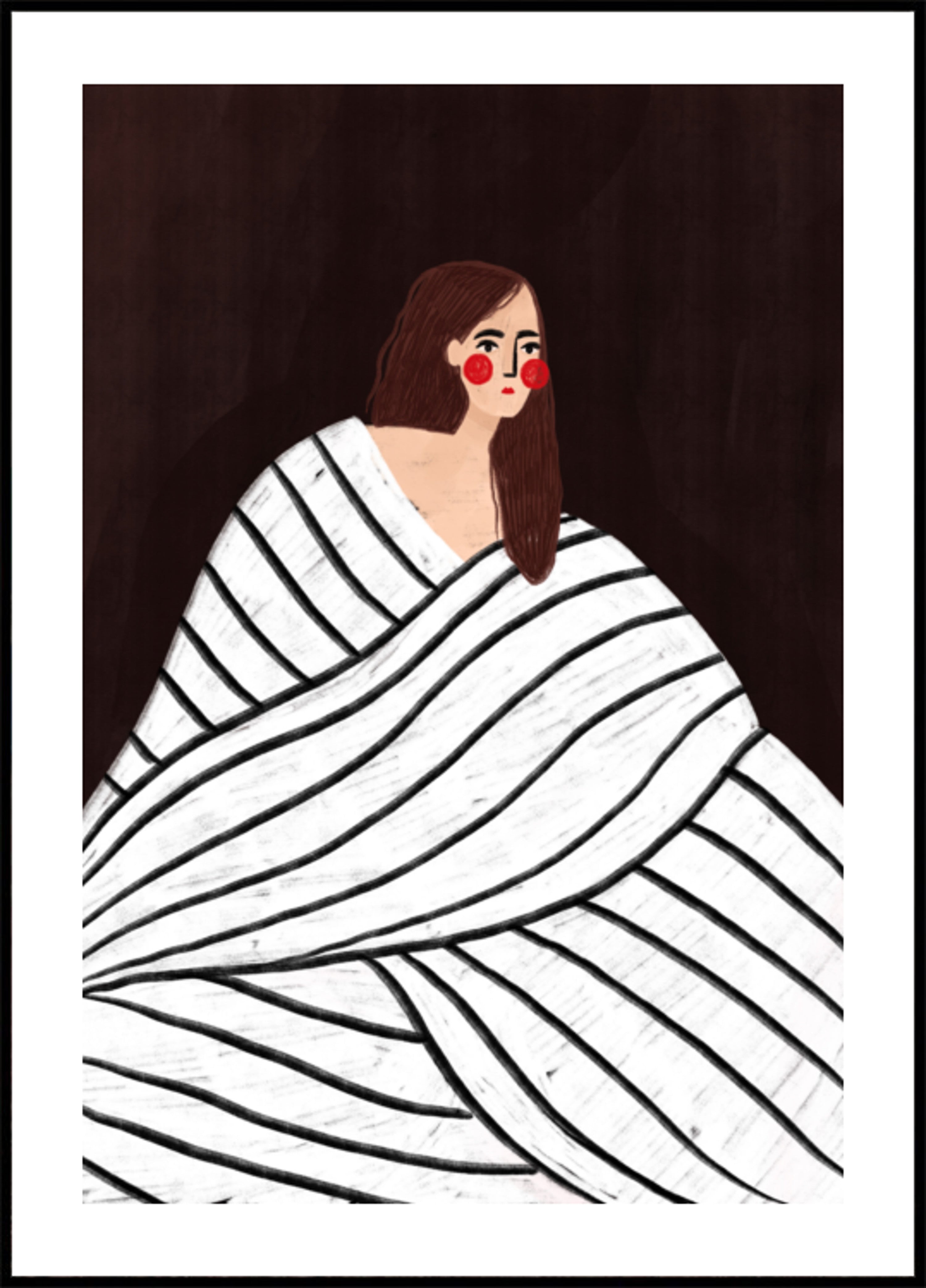 Retrato listrado tranquilo