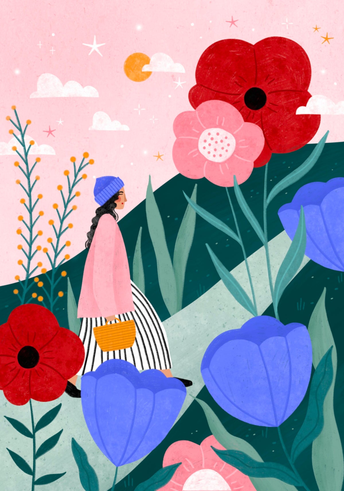 Caminho de flores caprichoso