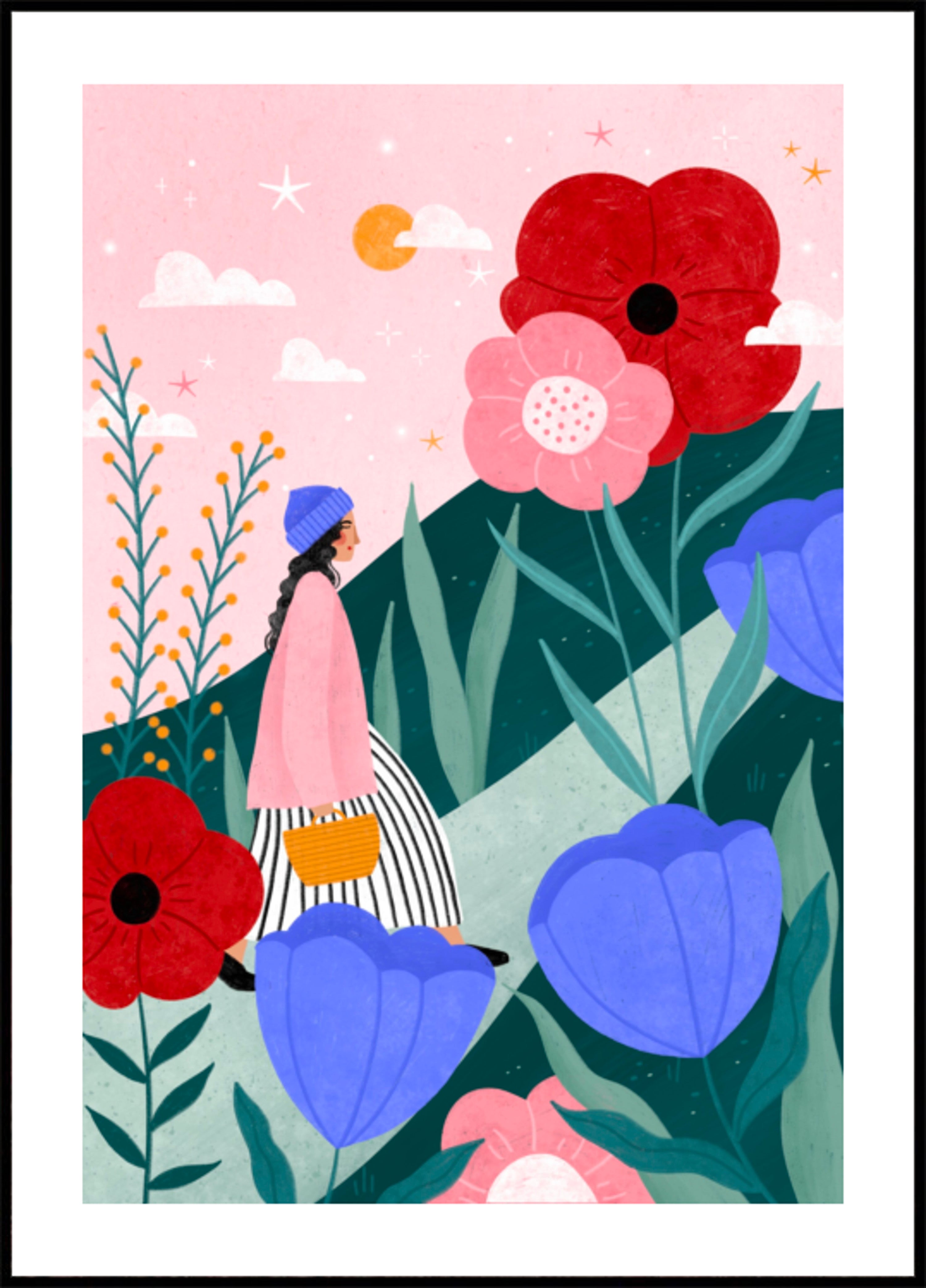 Caminho de flores caprichoso