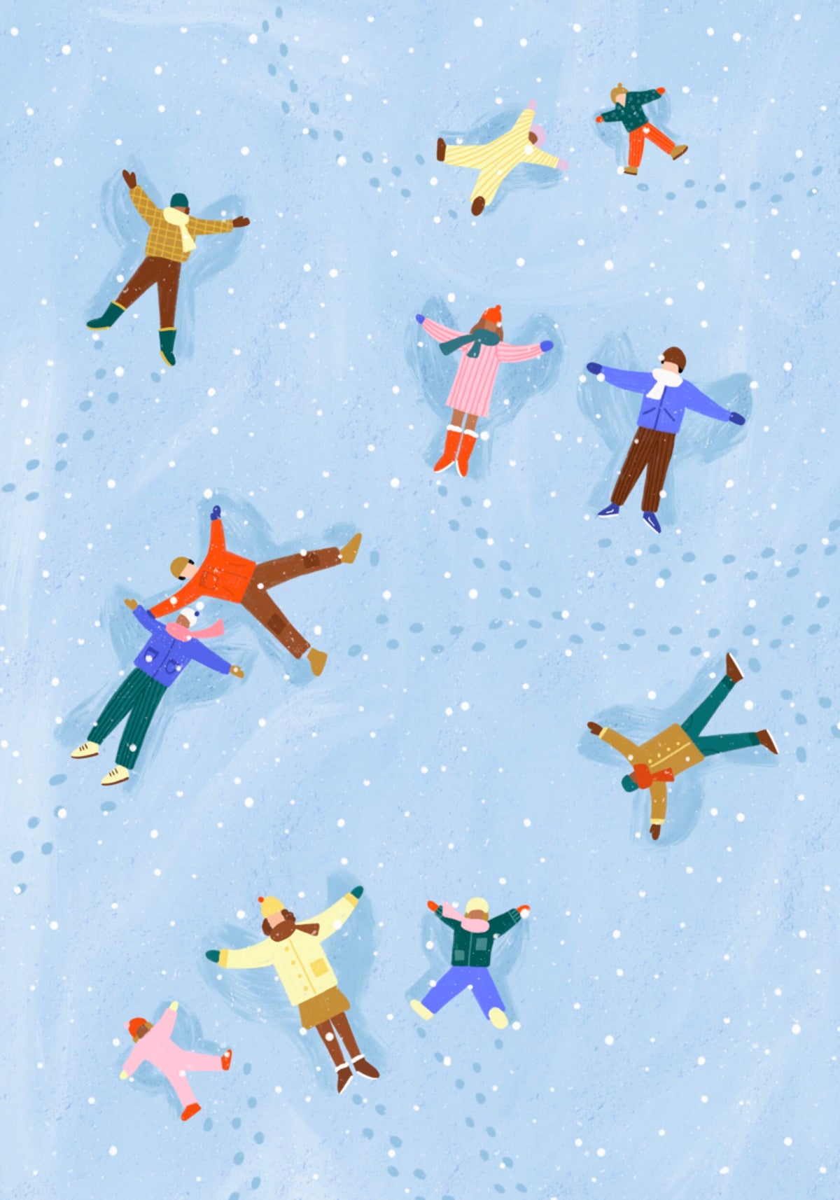 Anjo da neve divertido