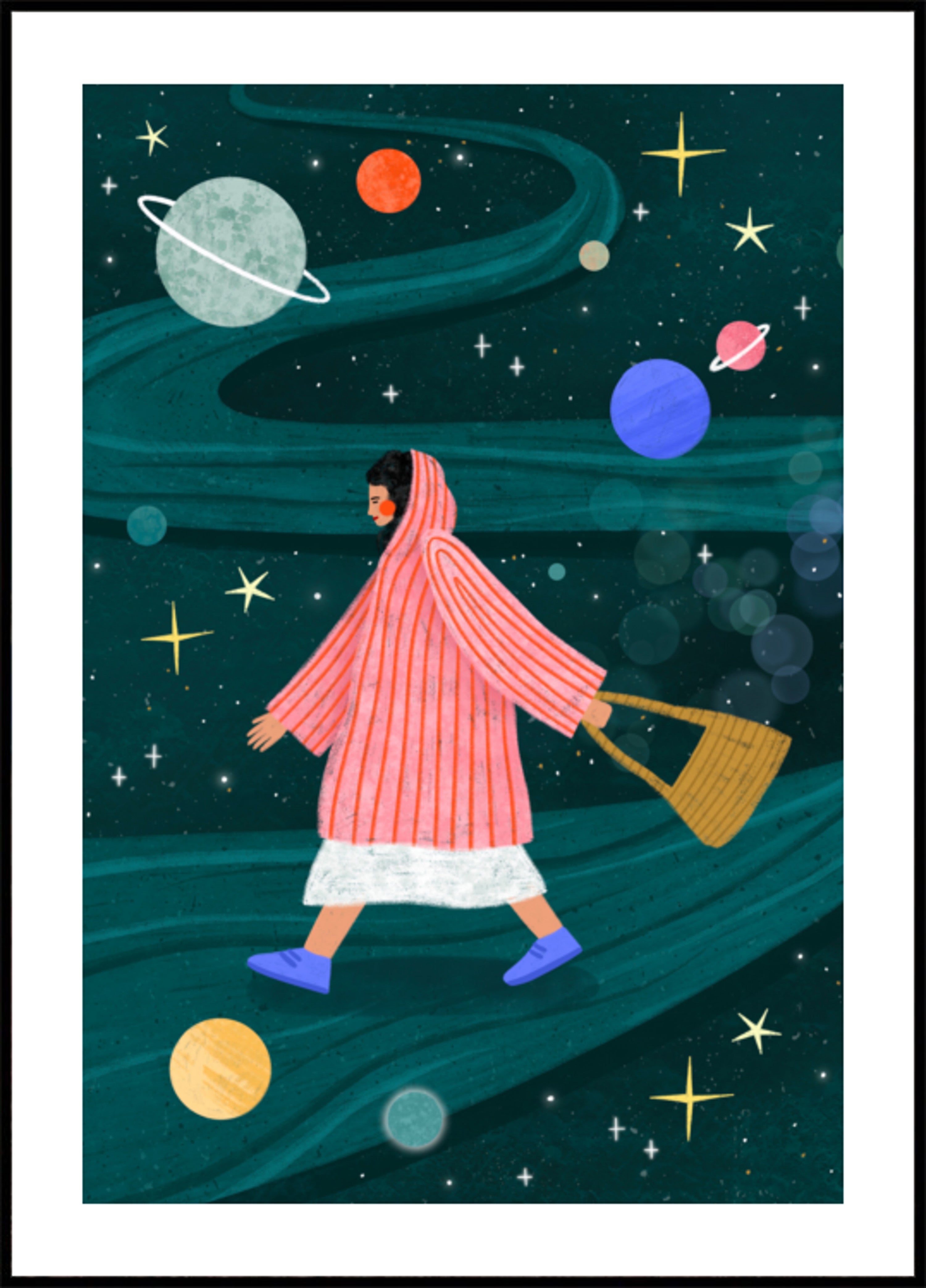 Caminhada espacial sonhadora