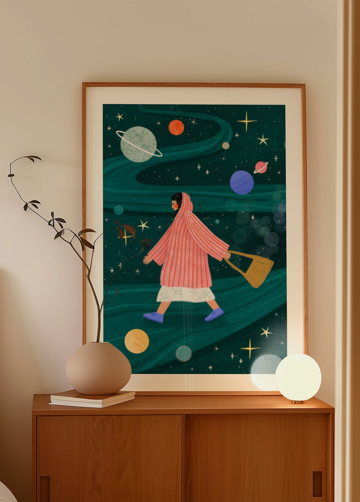 Caminhada espacial sonhadora