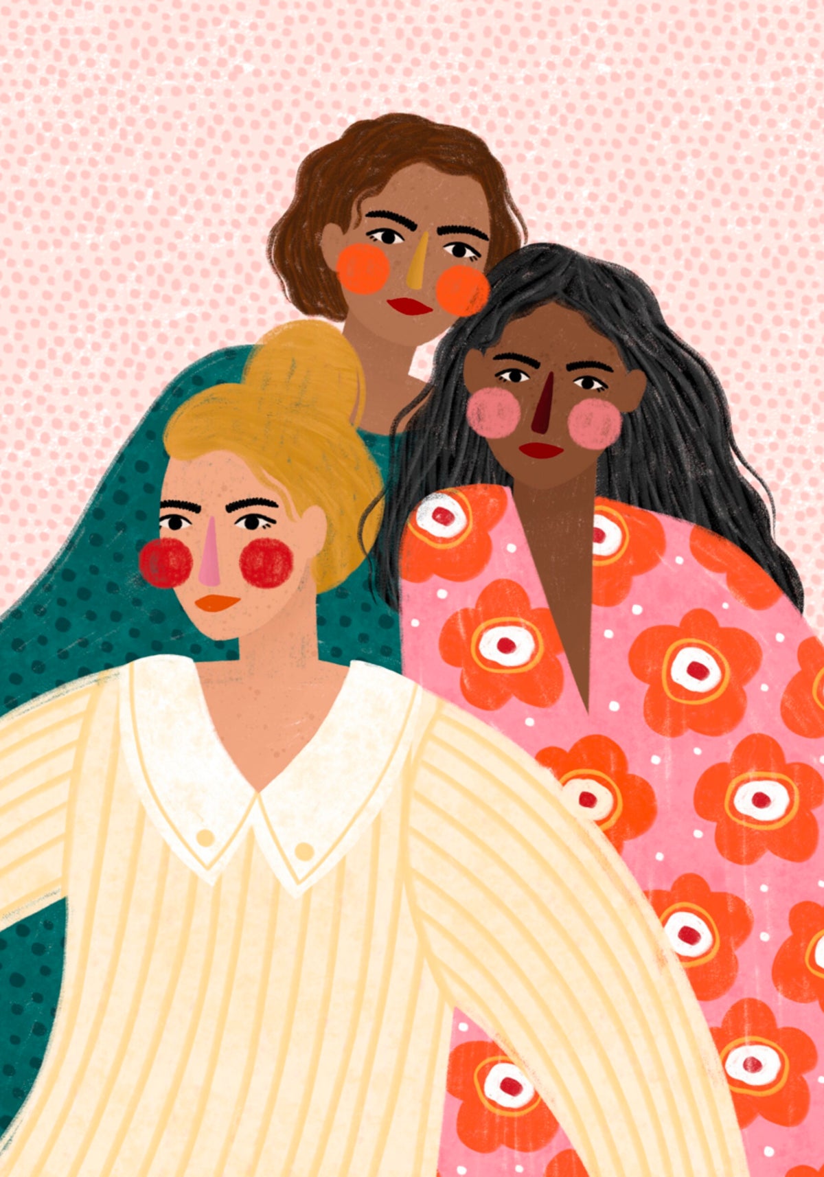 Diversas mulheres juntas