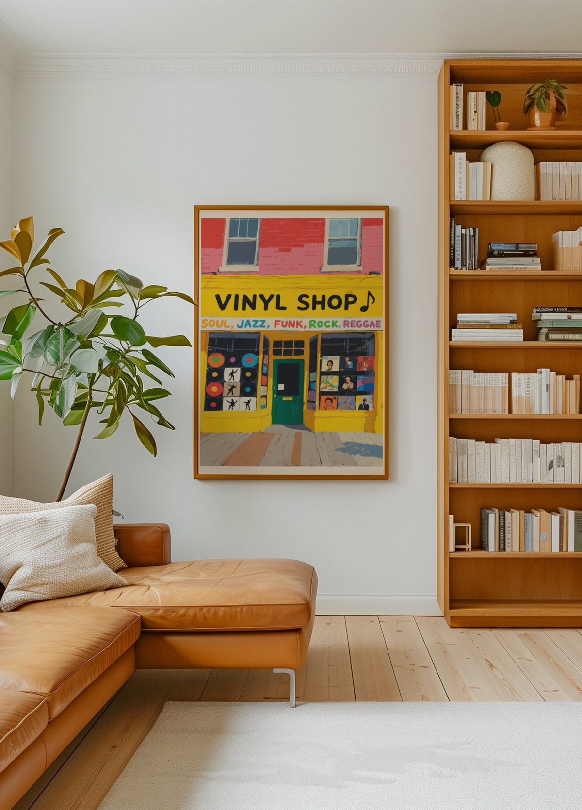 Loja de vinil colorido