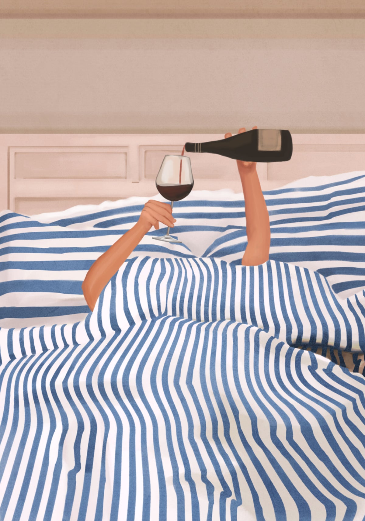 Vinho na cama