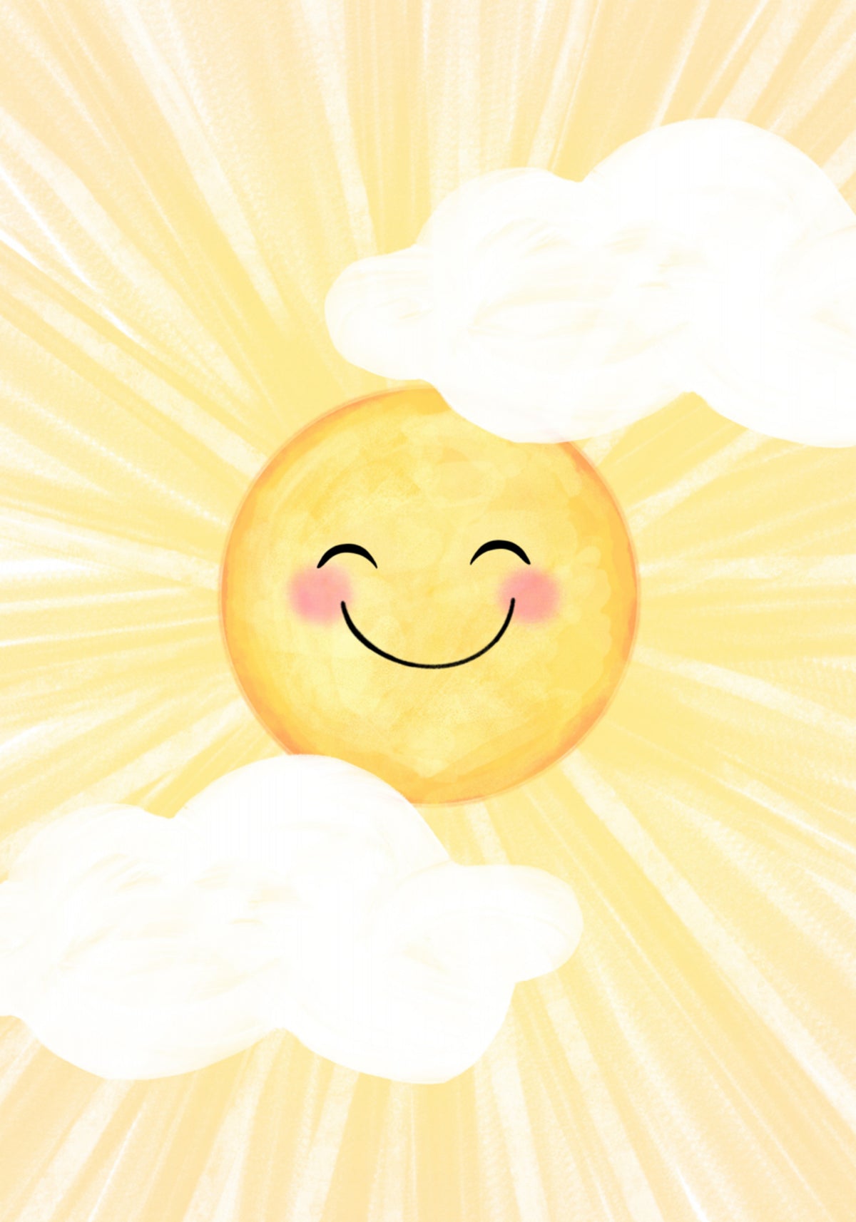 Sol sorridente feliz