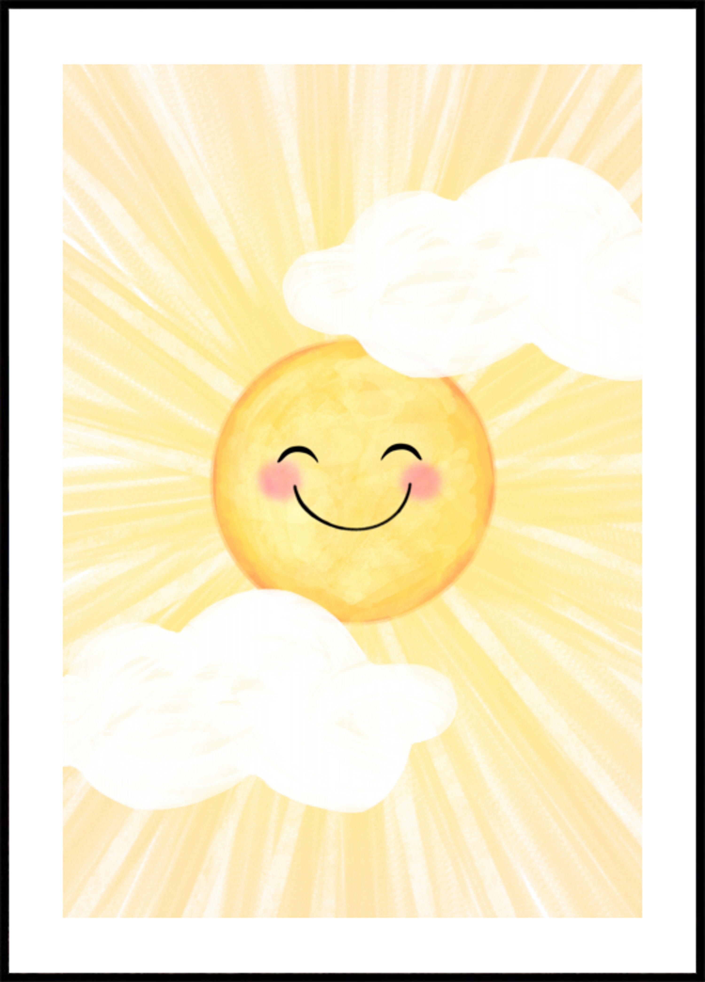 Sol sorridente feliz