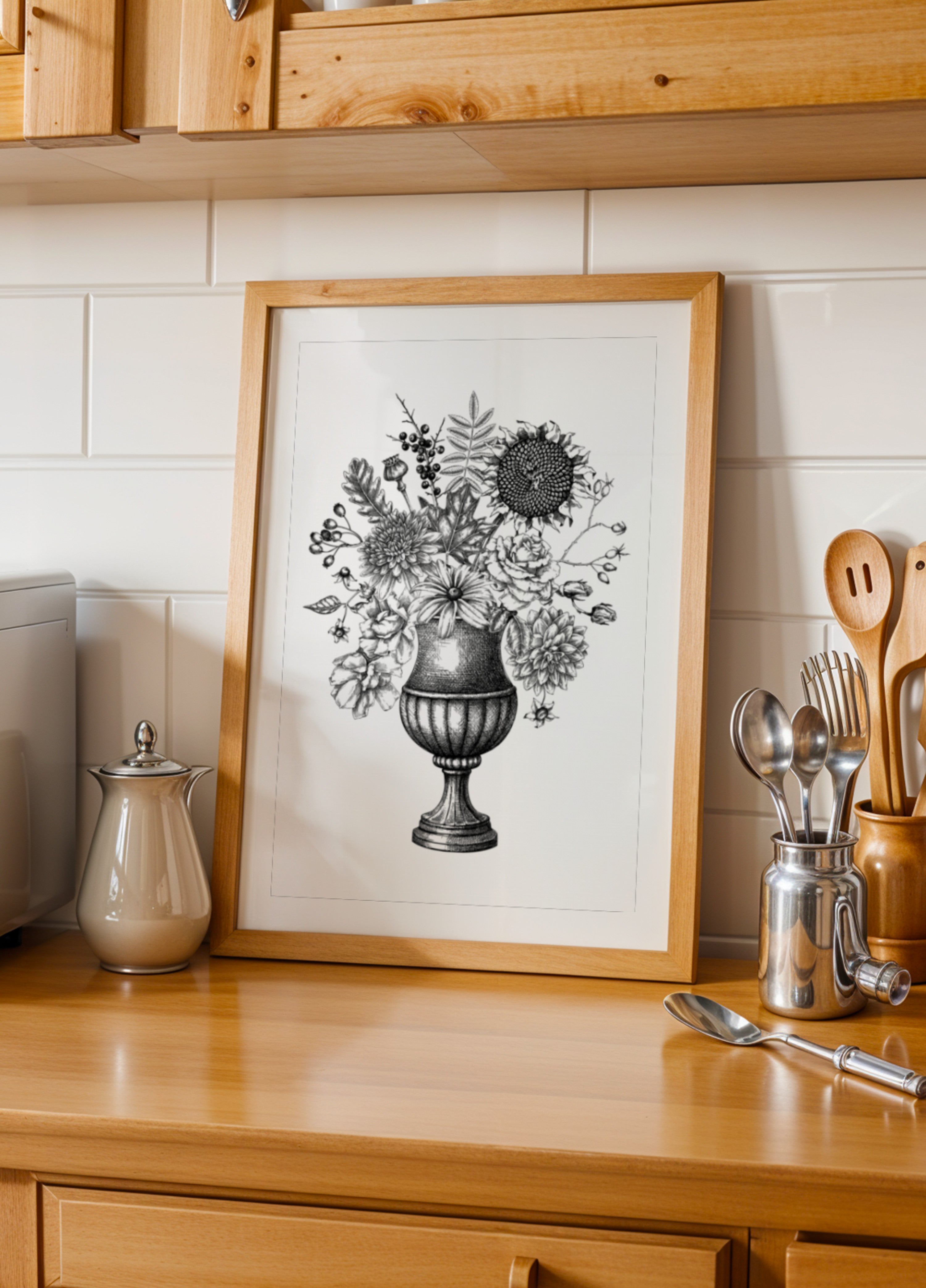 Urna Floral de Outono Elegante