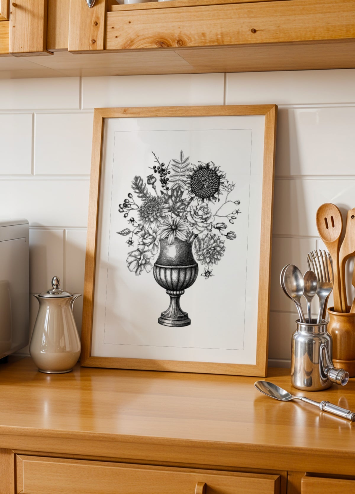 Urna Floral de Outono Elegante