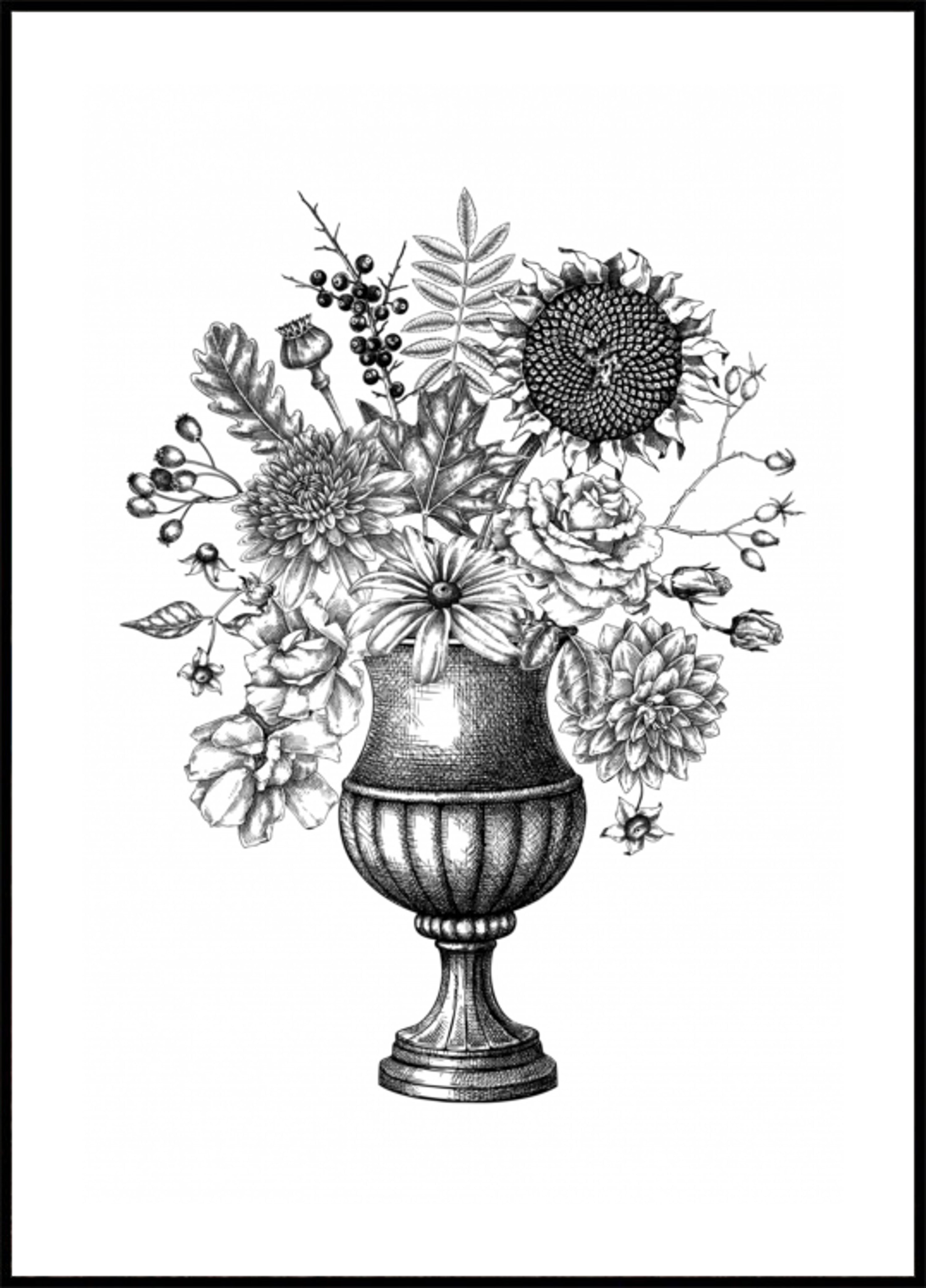 Urna Floral de Outono Elegante