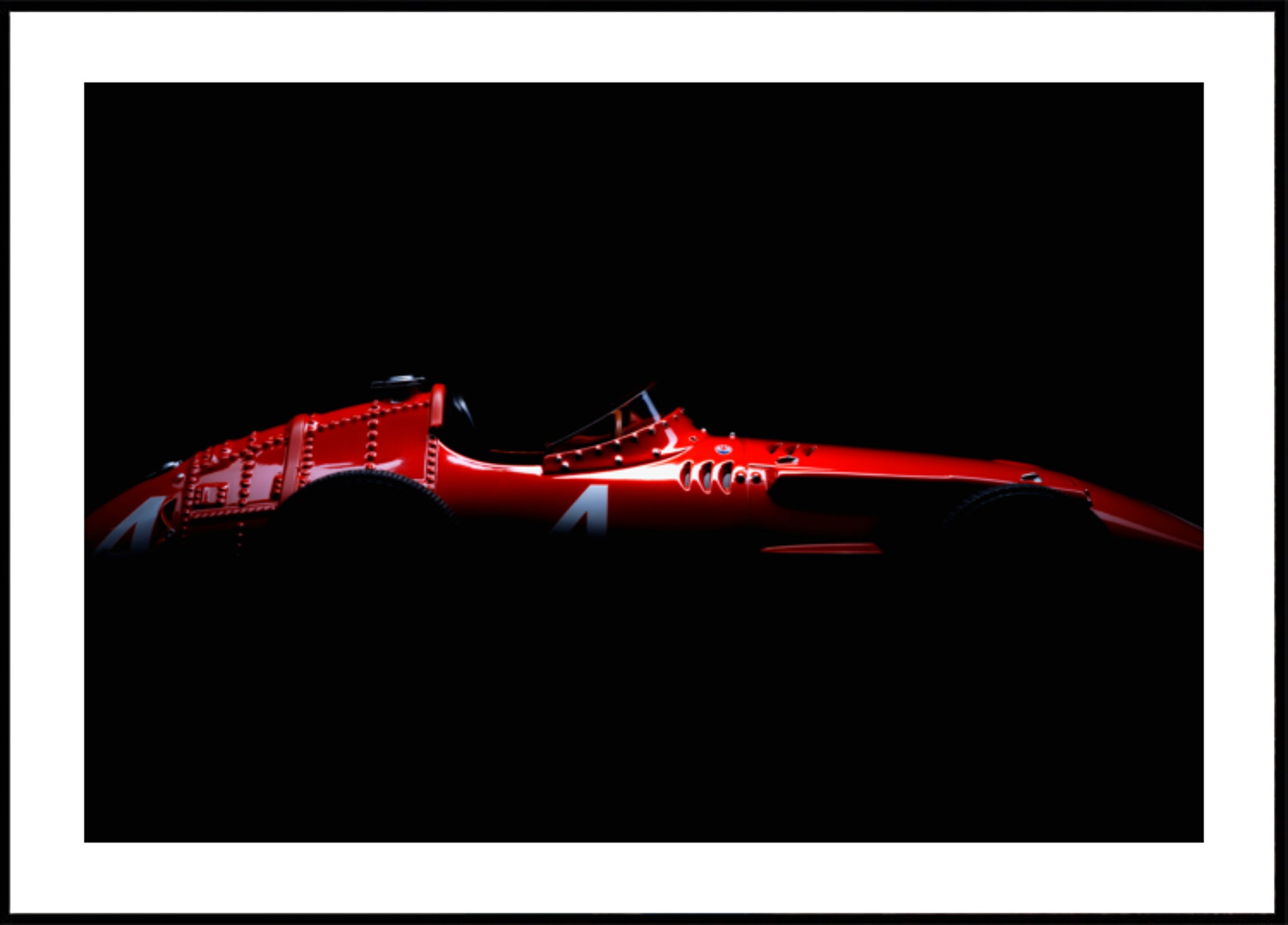 Carro de corrida vermelho vintage