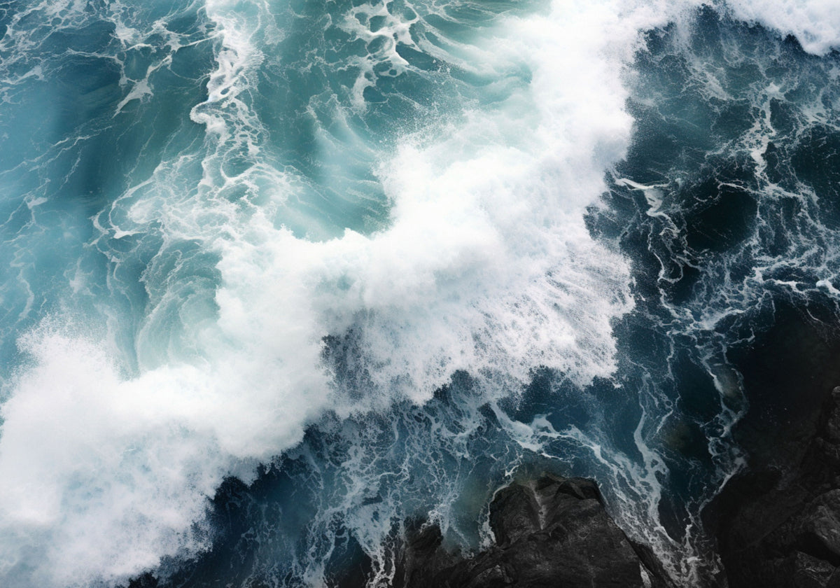 Quebrando as ondas do oceano