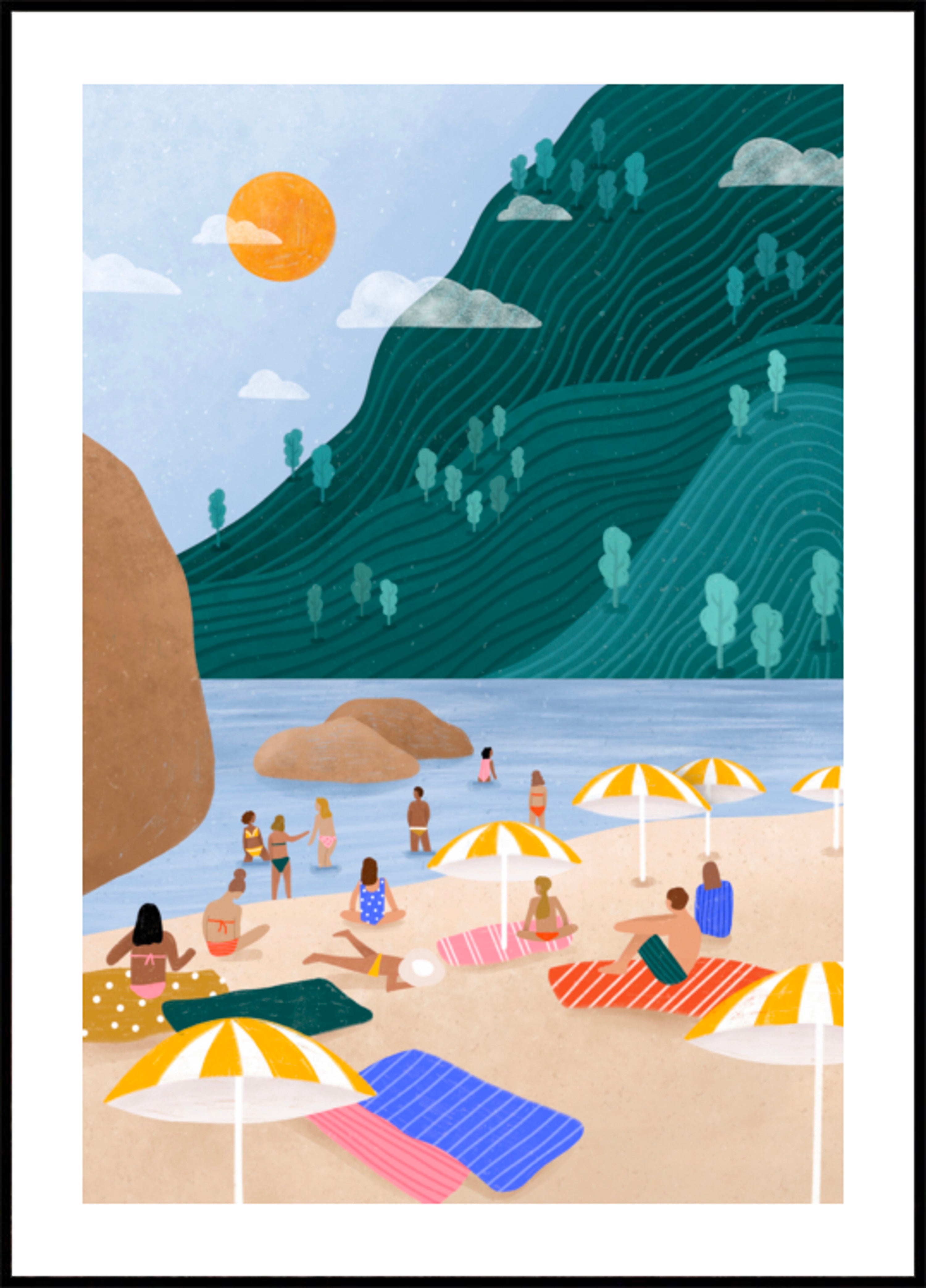 Praia de montanha relaxante