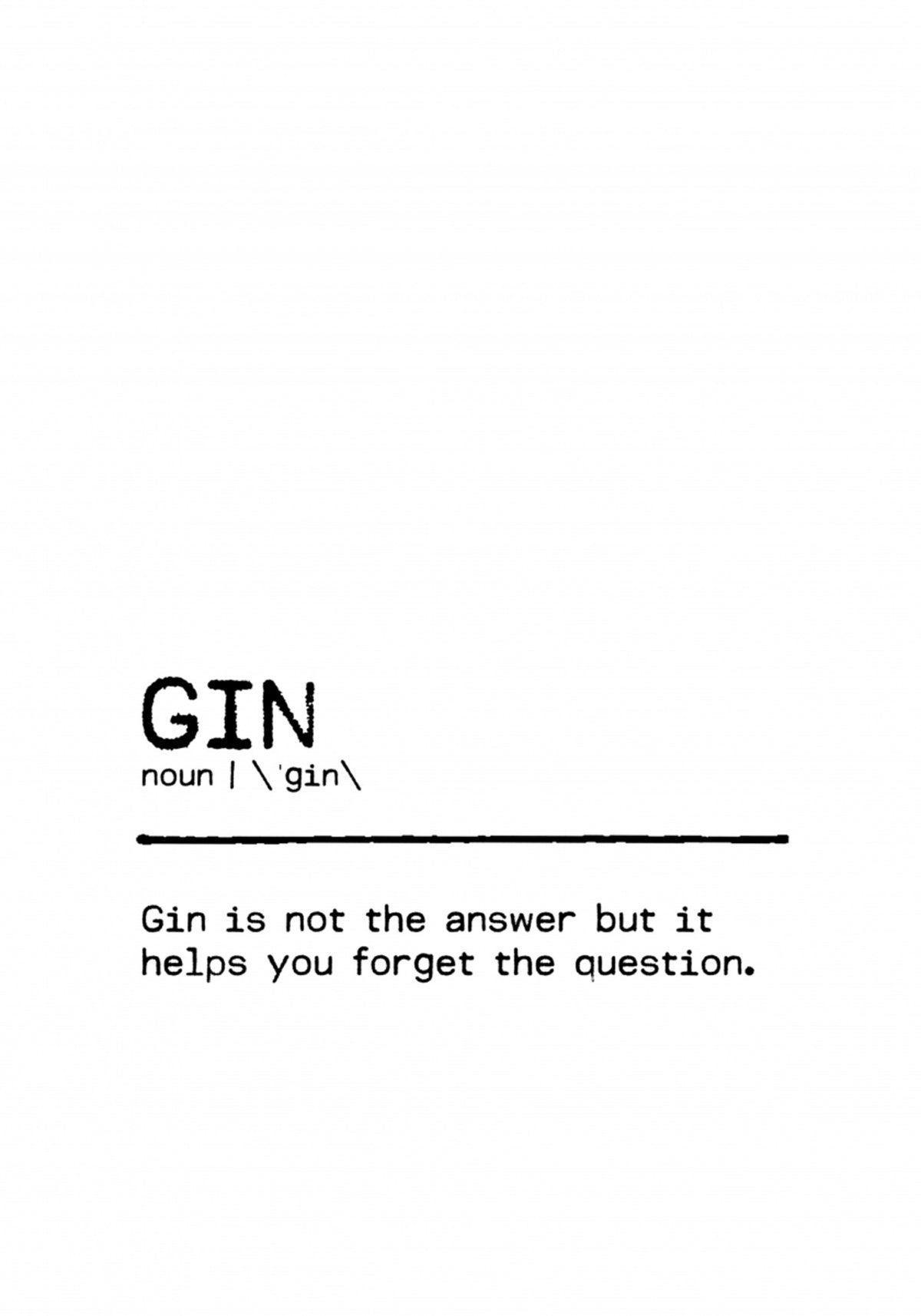 Definição de Gin Espirituoso