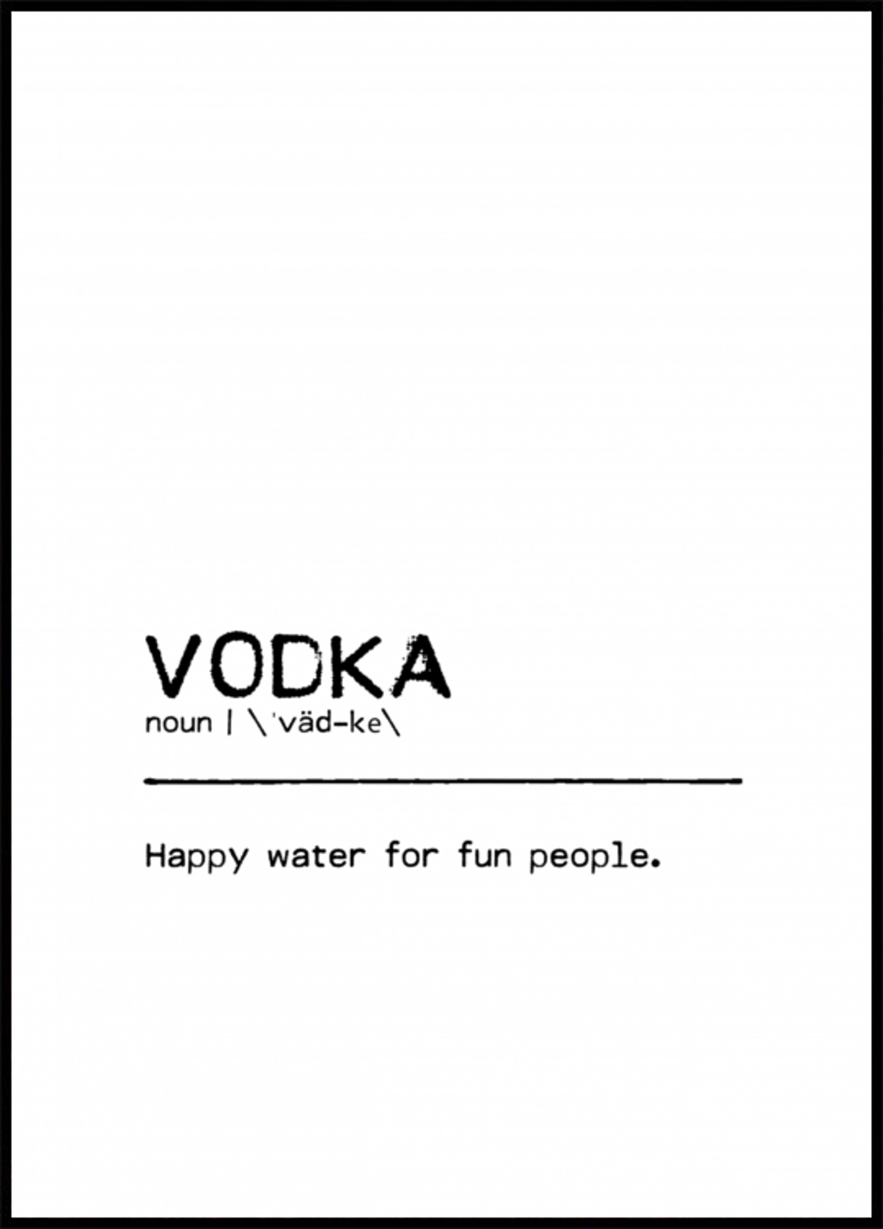 Definição de Vodka Happy Water