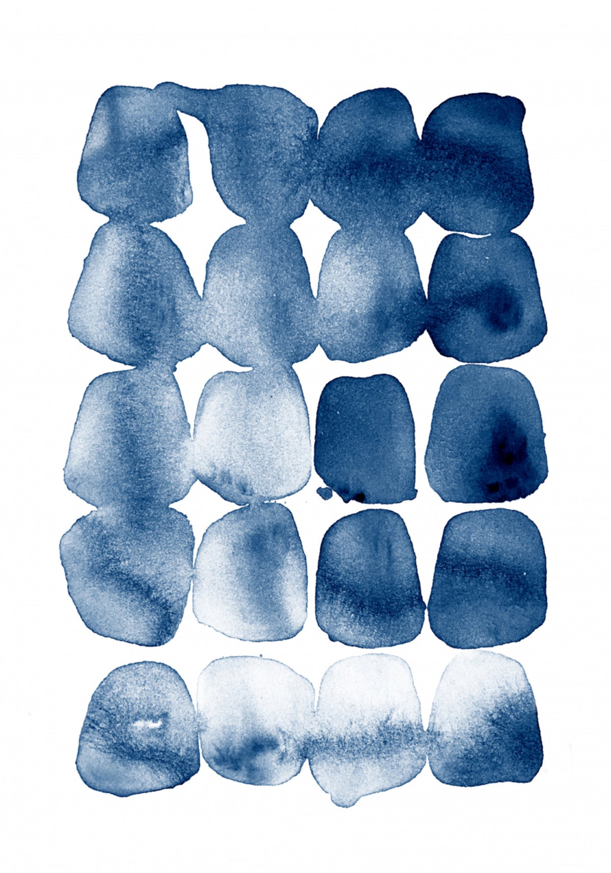 Formas de aquarela índigo