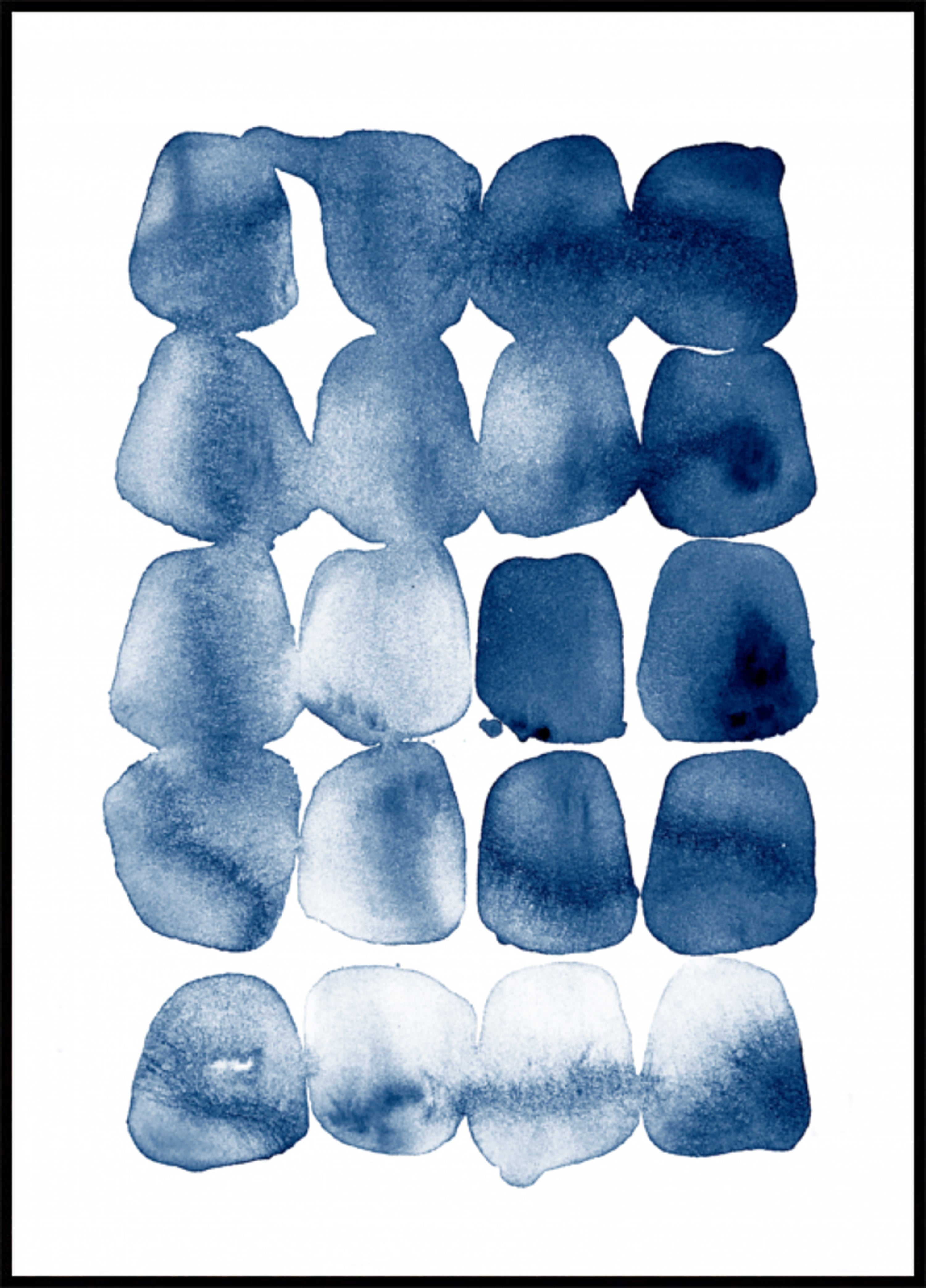 Formas de aquarela índigo
