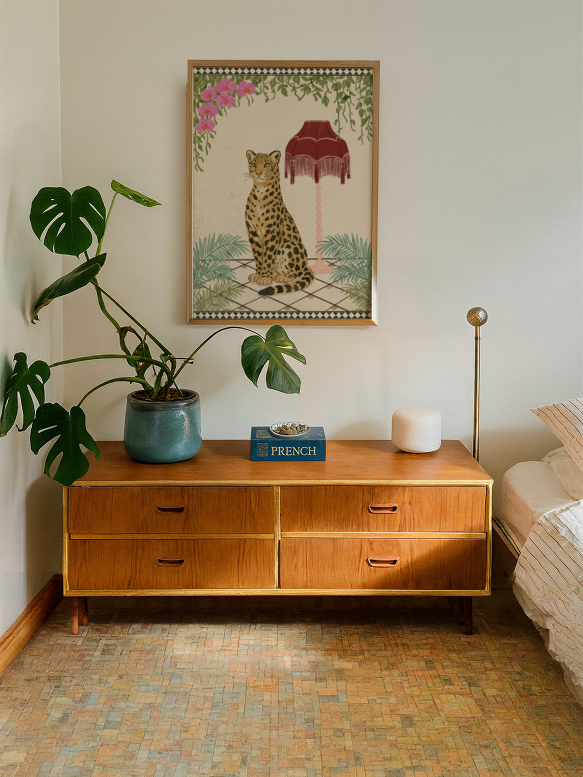 Leopardo tropical elegante