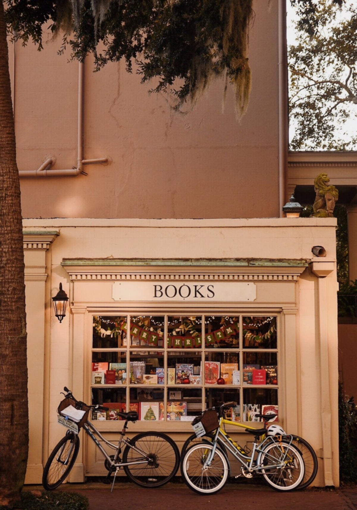 Cena encantadora da rua da livraria