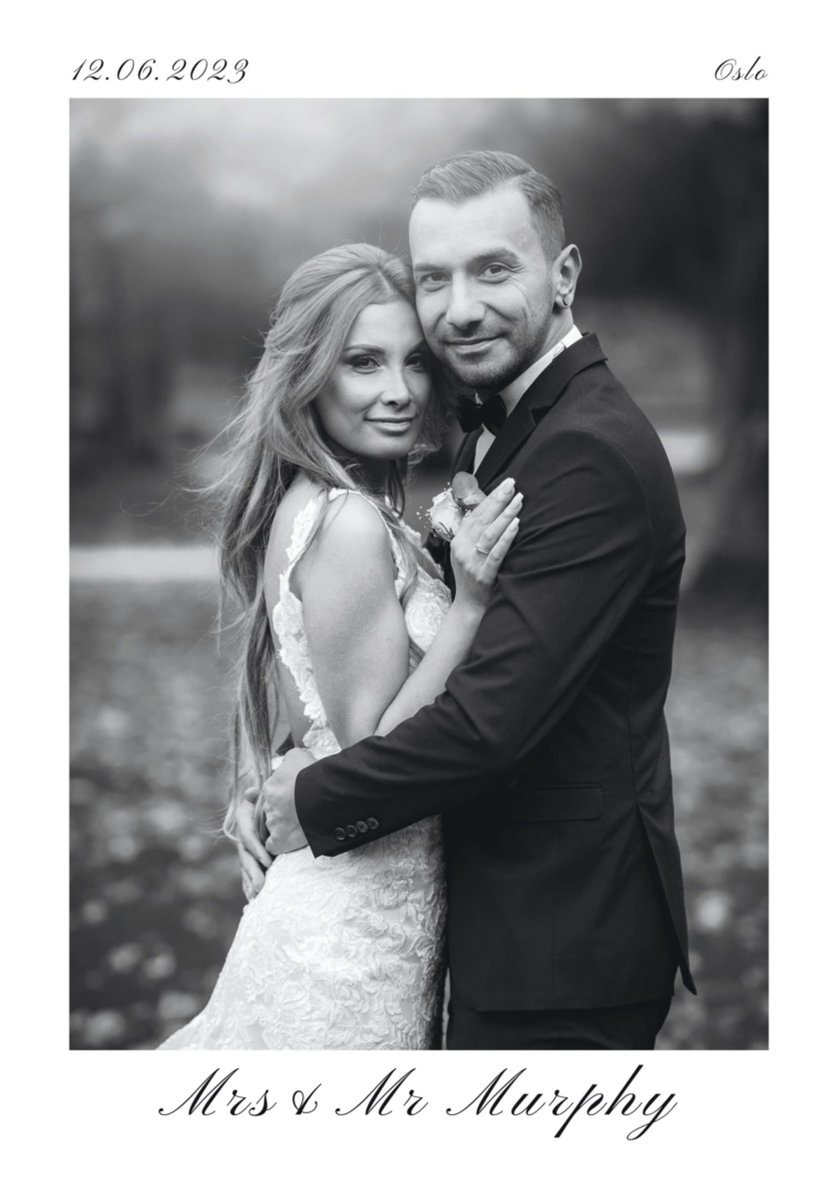 Retrato de casamento personalizado