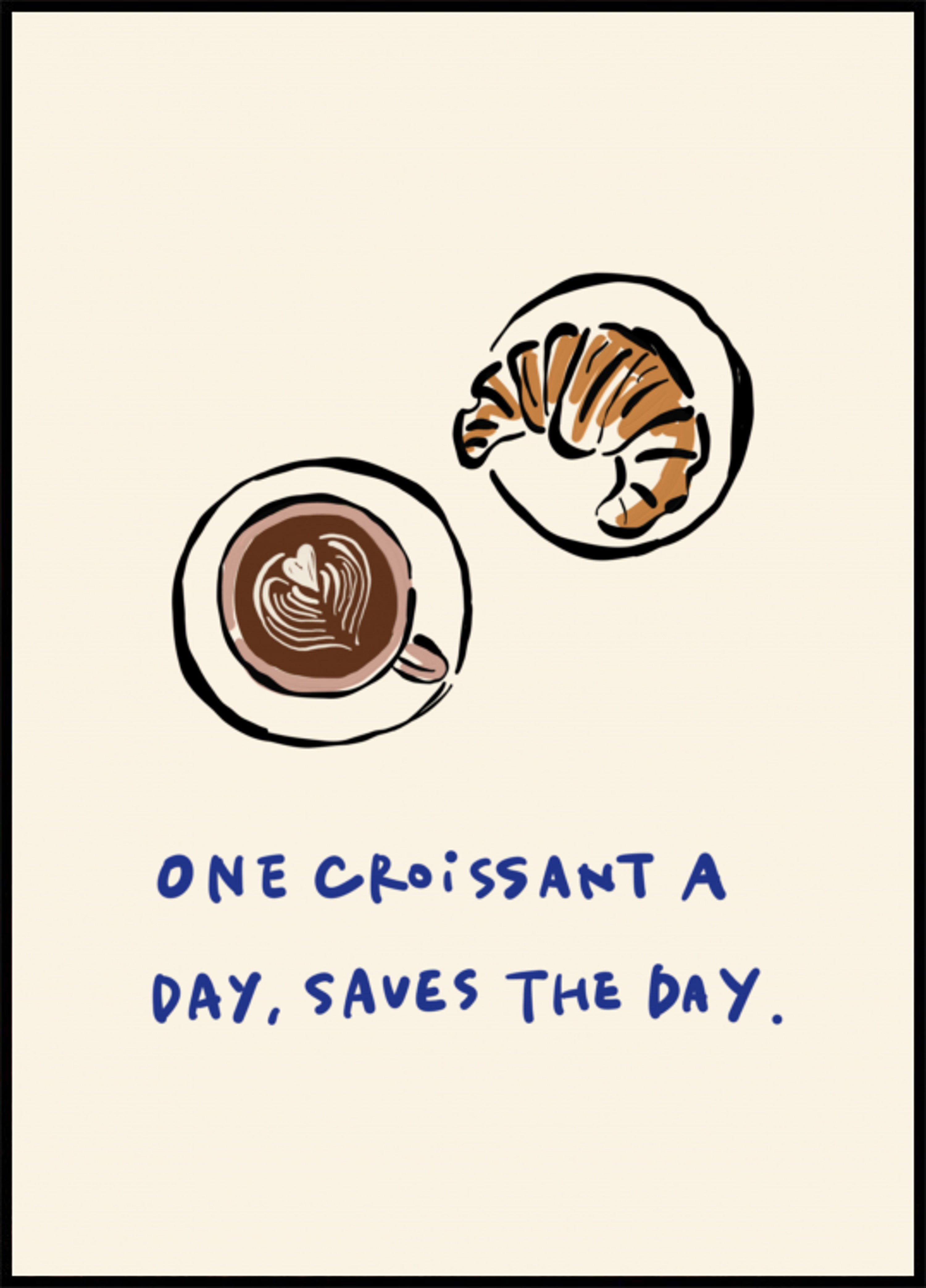 Cozy Croissant Coffee - Posterbox