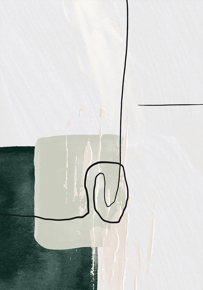 Abstract Shapes in Green-1 (NEW) - Posterbox